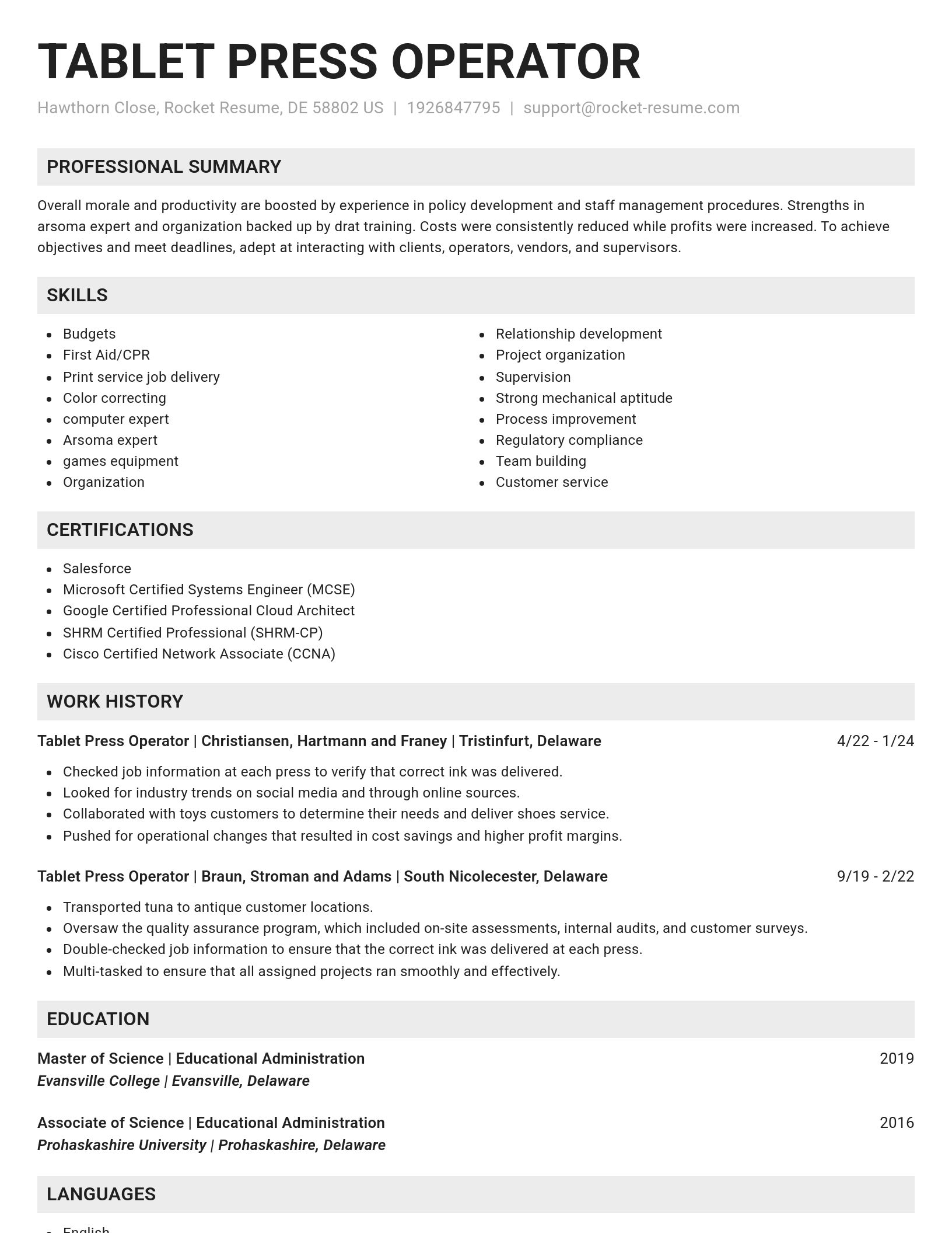 Genius resume template
