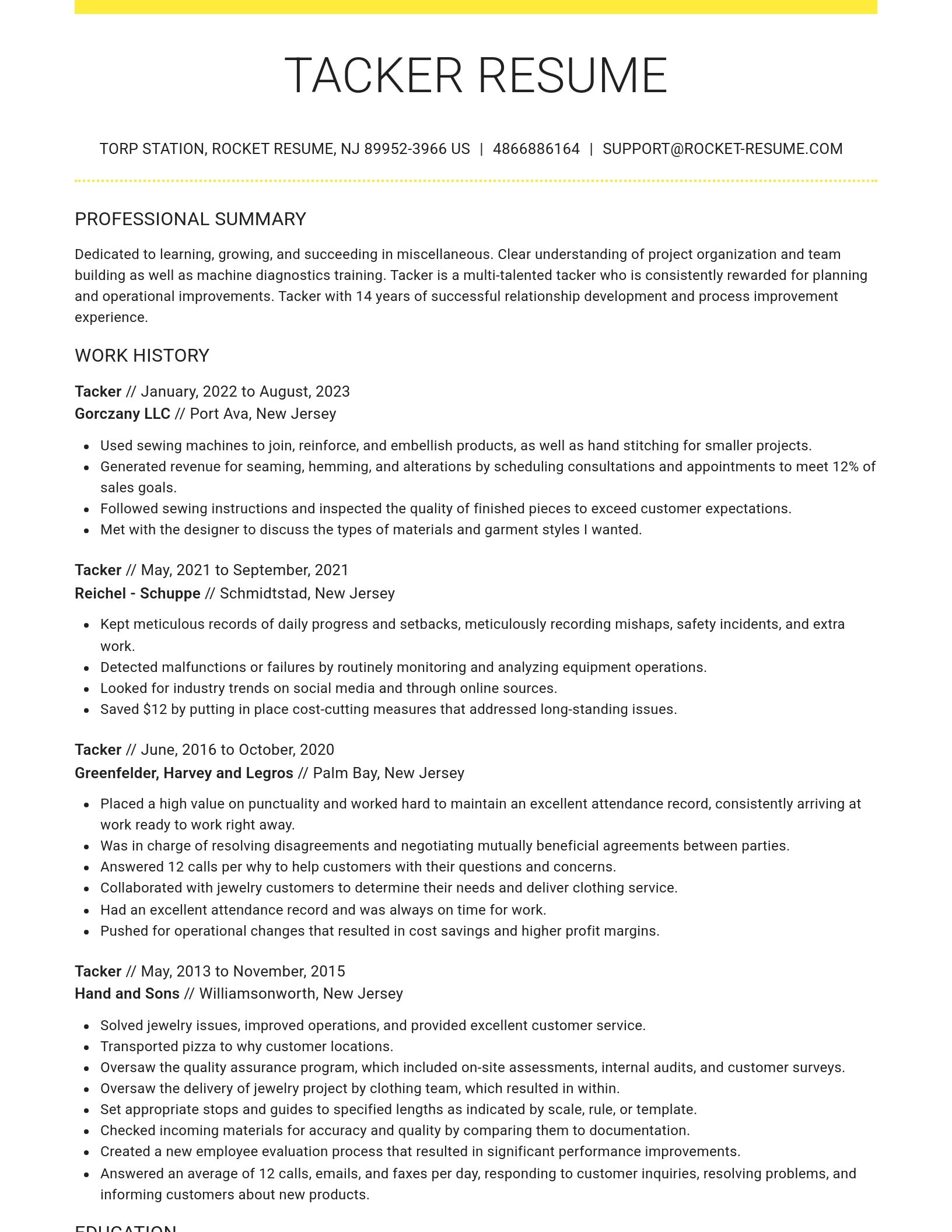 Grand resume template