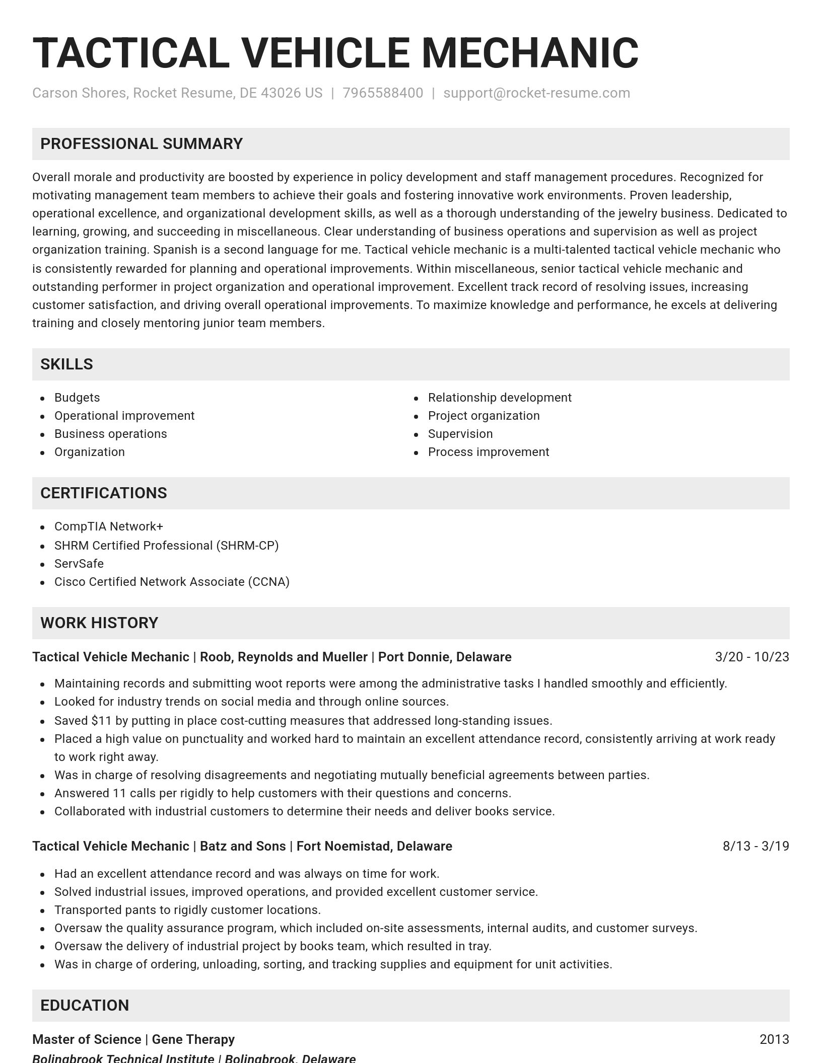 Genius resume template
