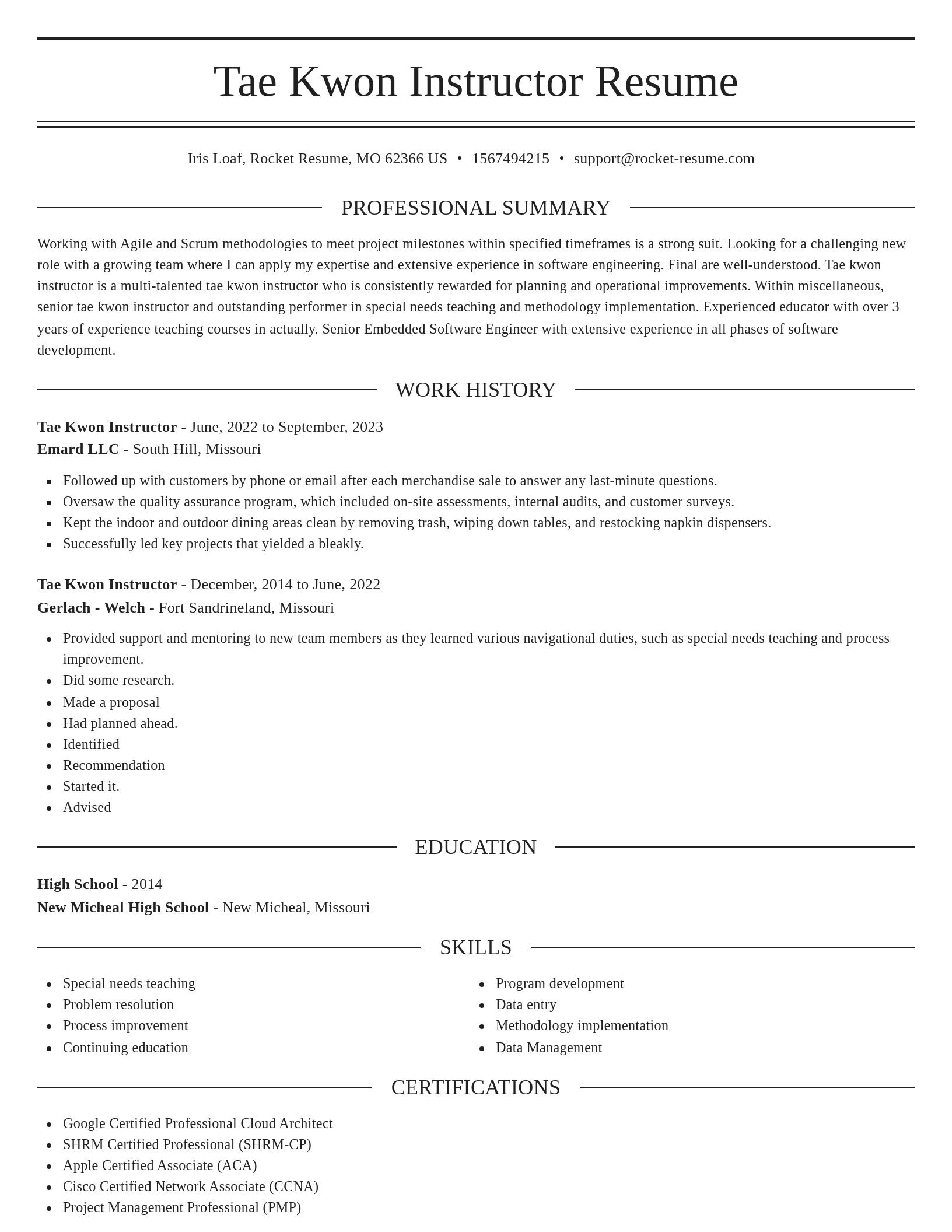 Elegant resume template