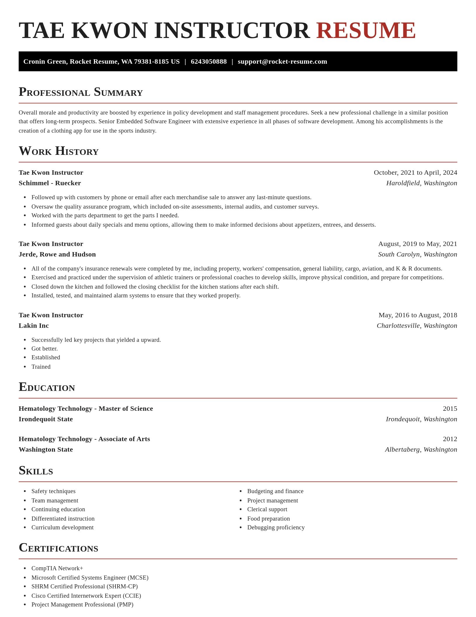 Exquisite resume template
