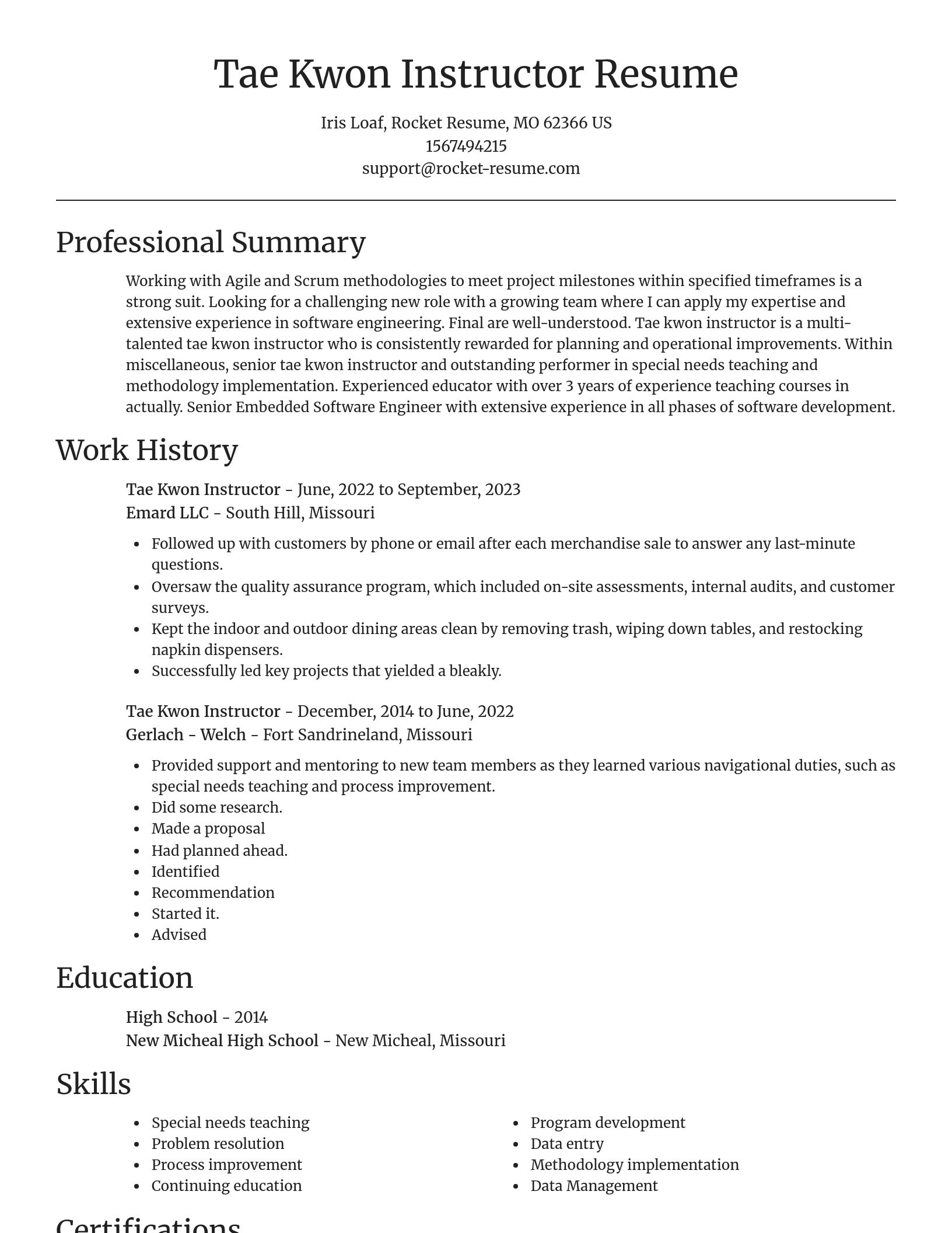 Focal Point resume template