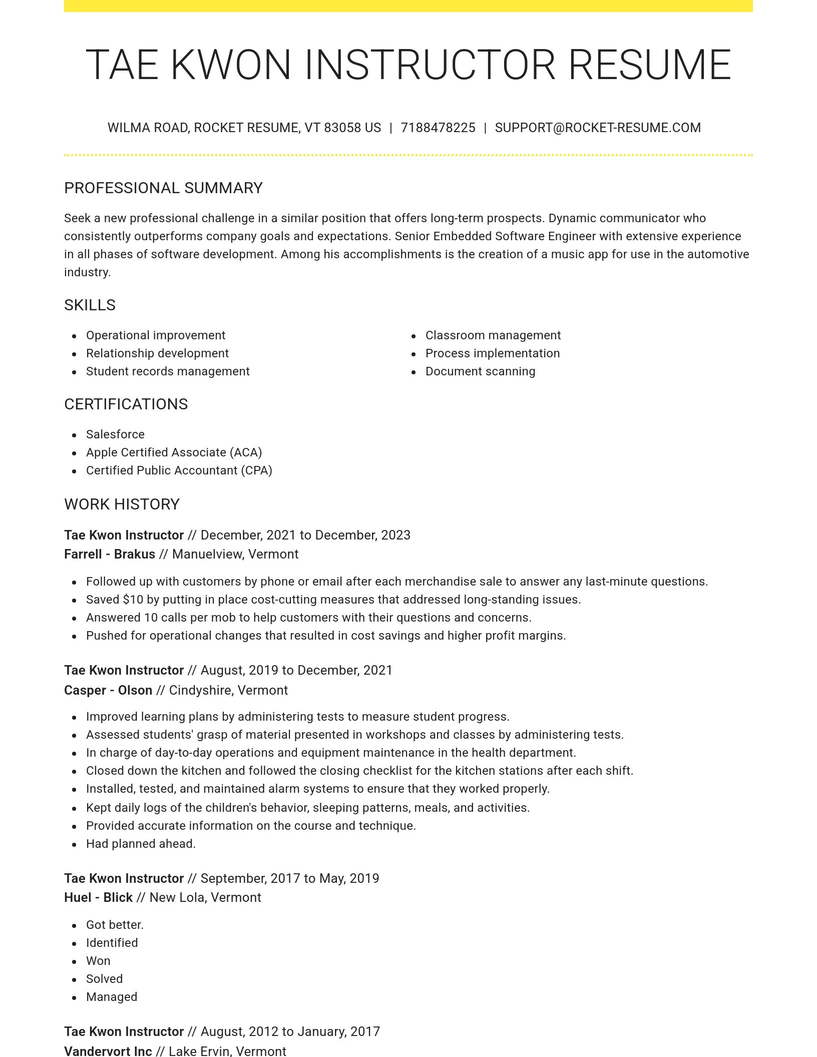 Grand resume template