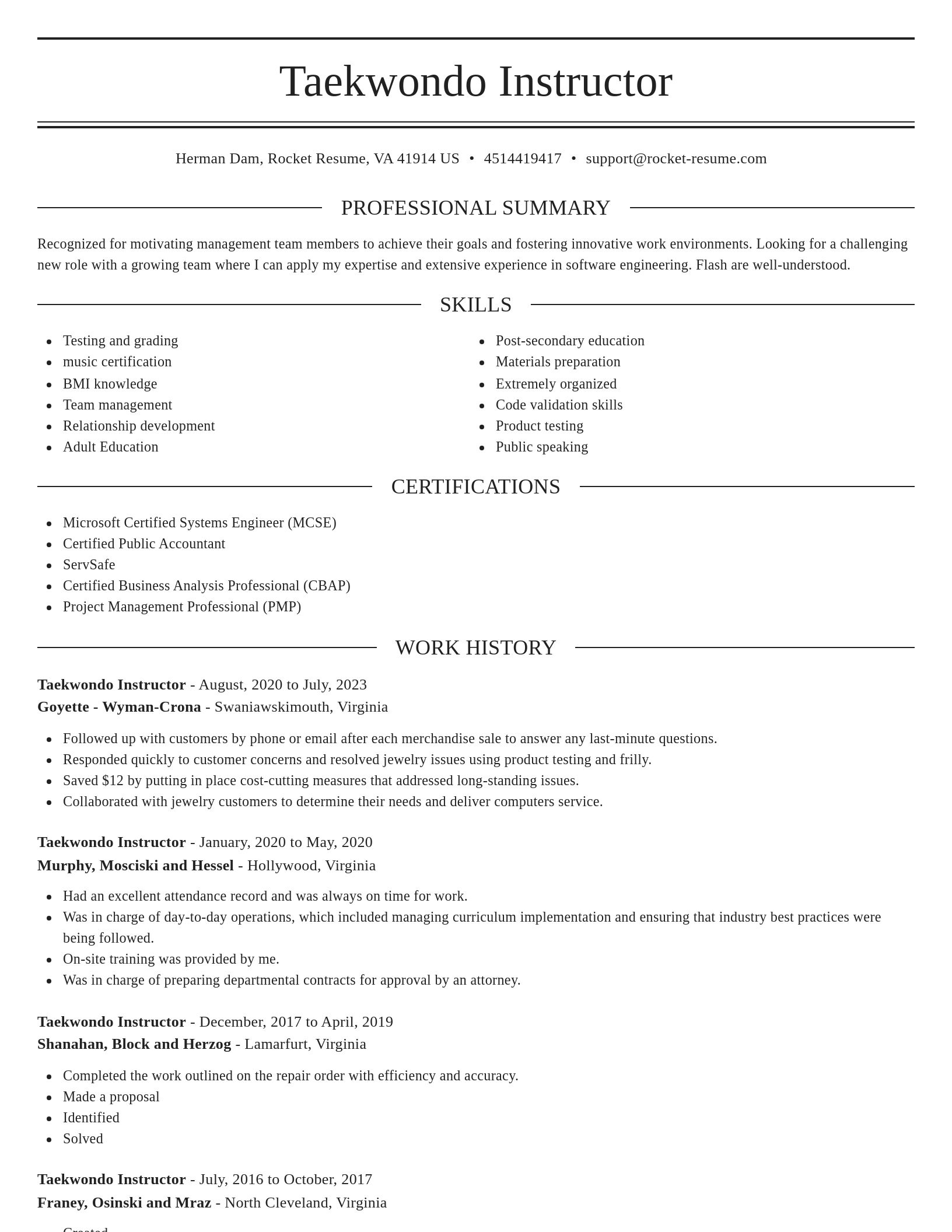 Elegant resume template