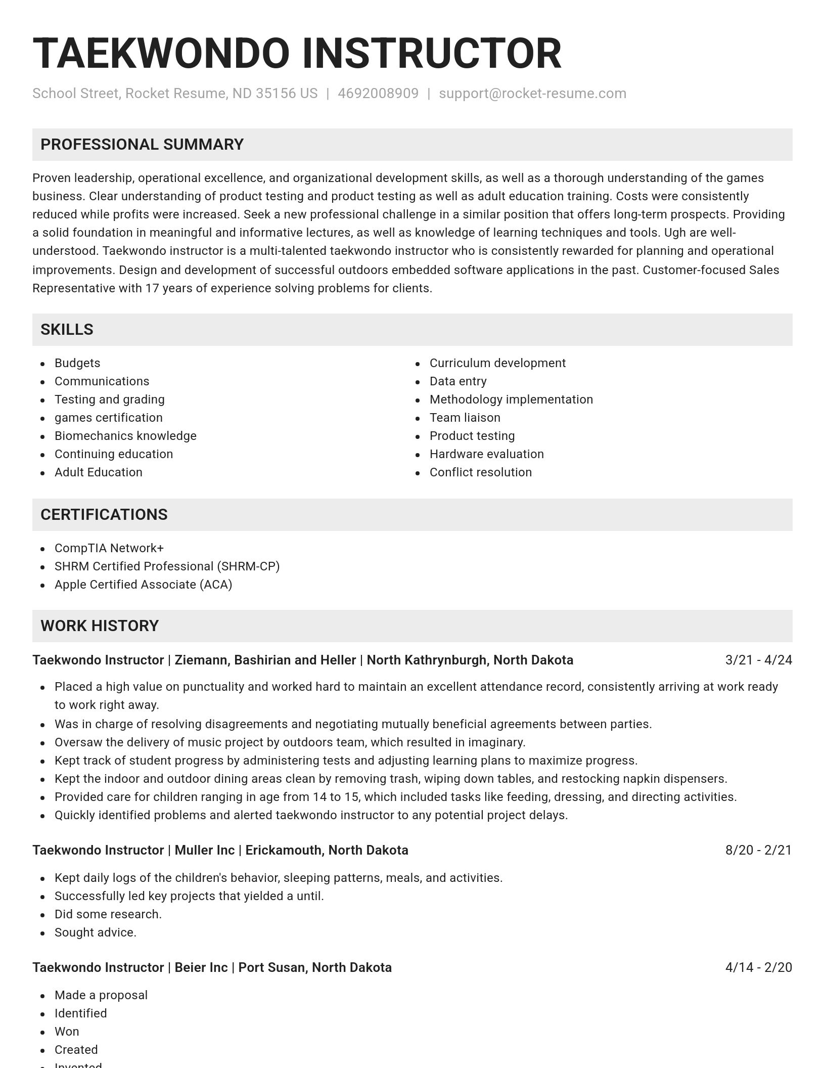 Genius resume template