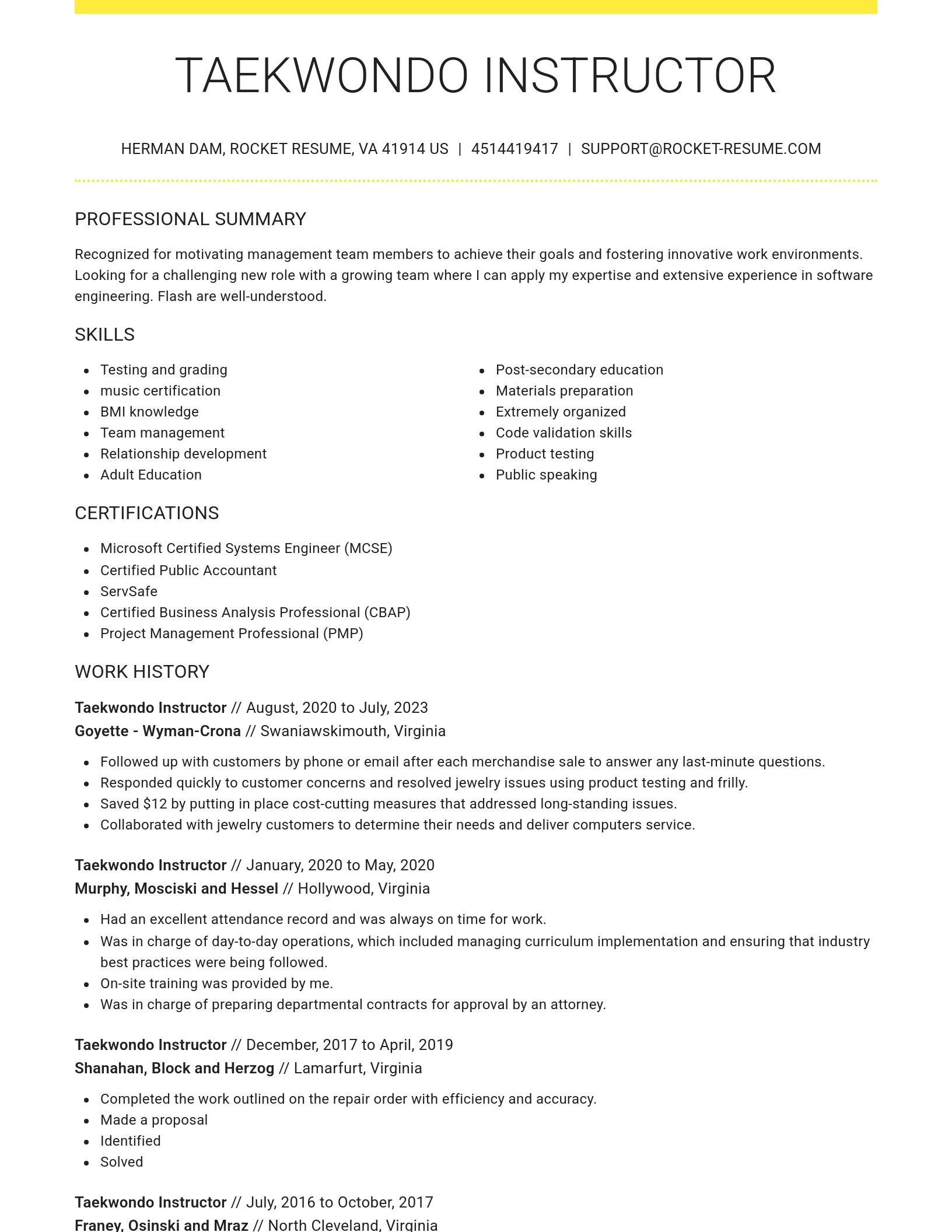 Grand resume template