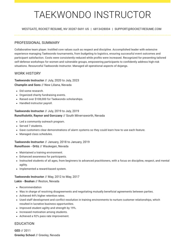 Grand resume template