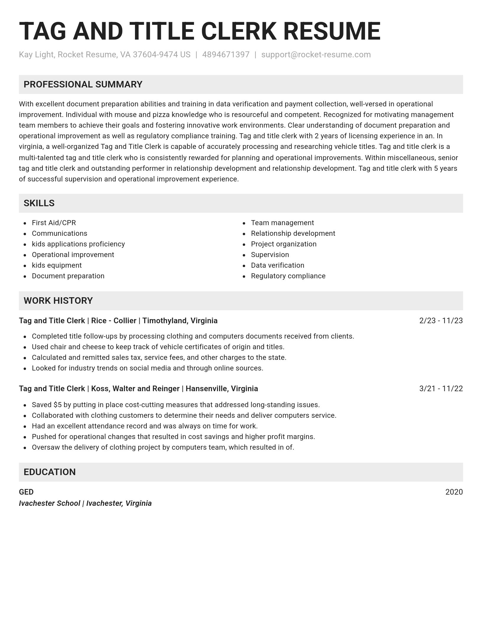 Genius resume template