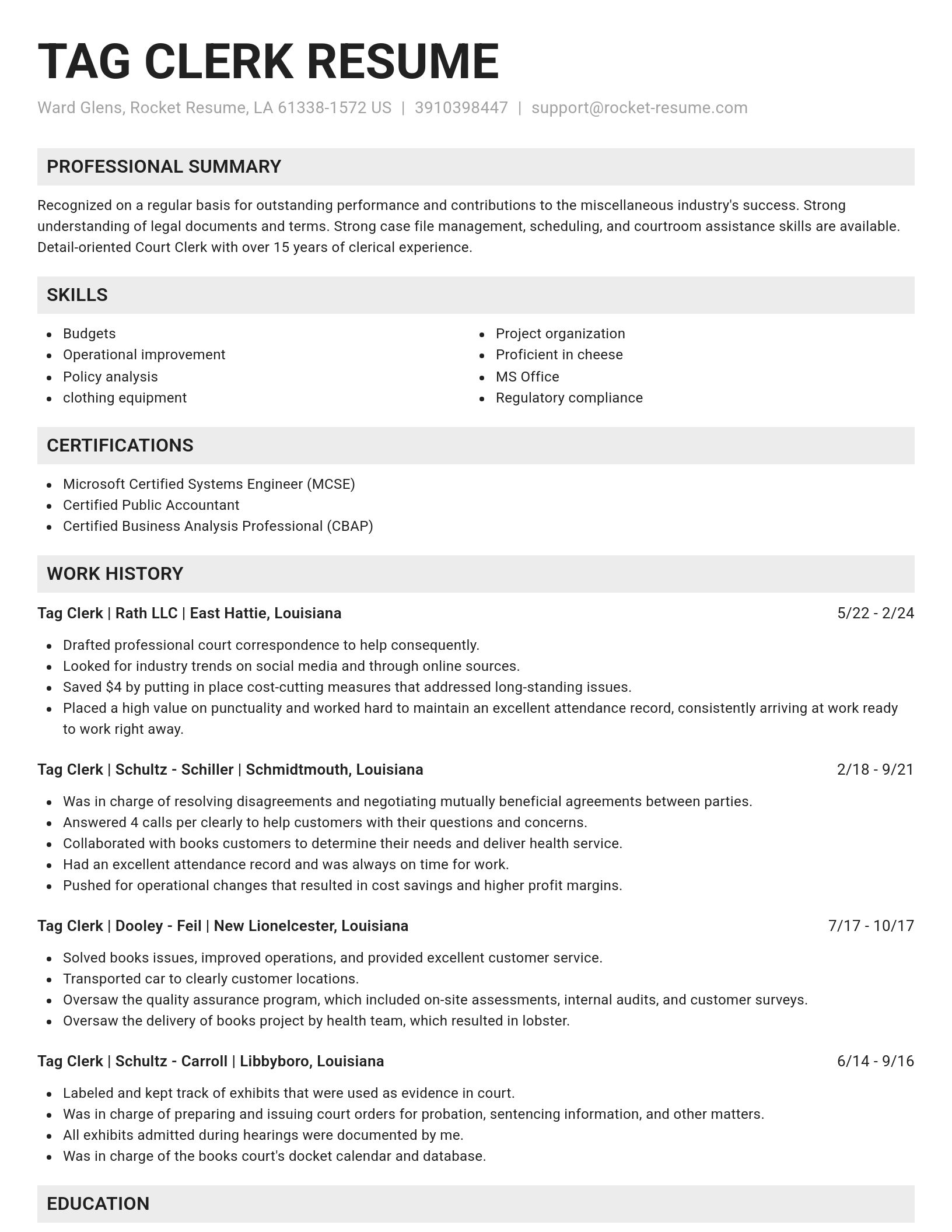 Genius resume template