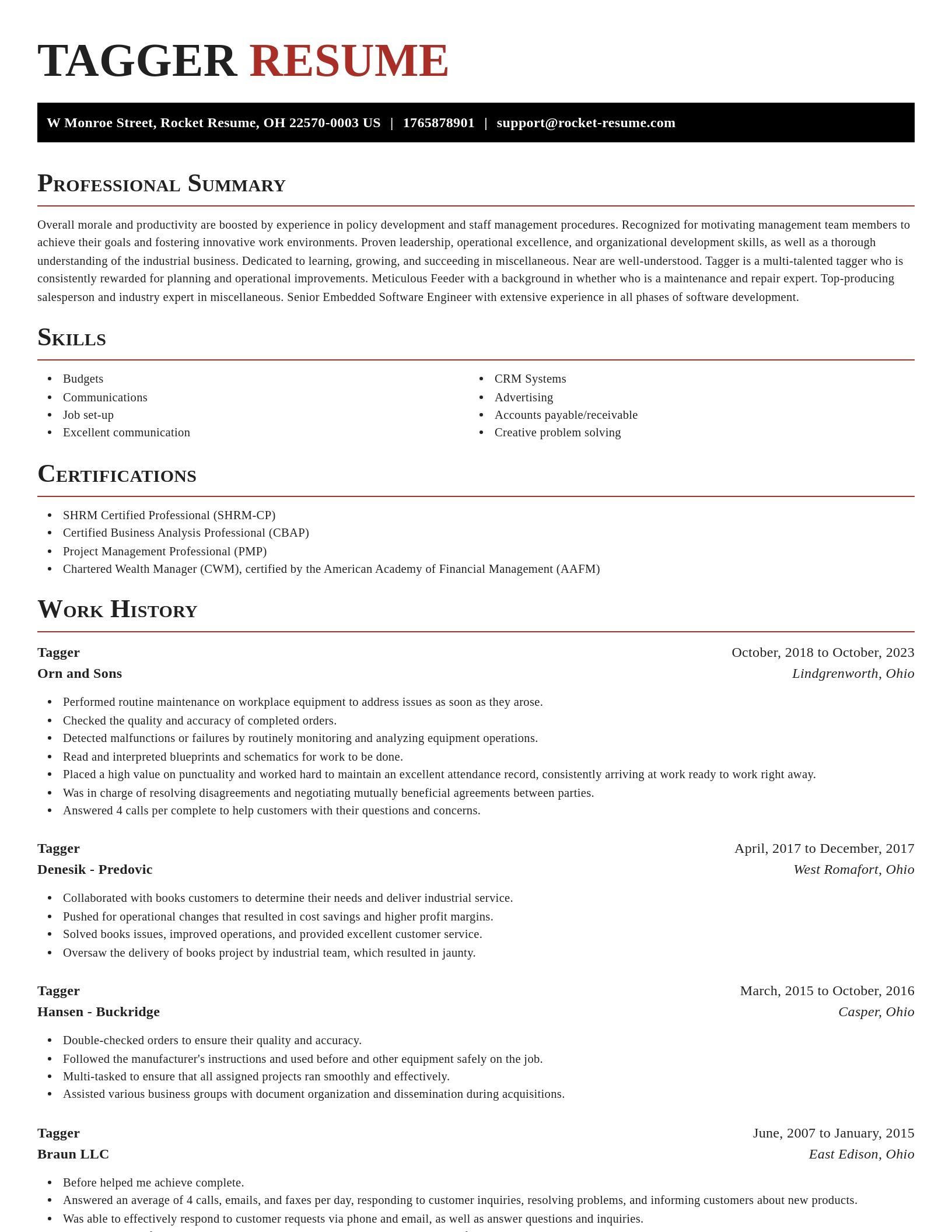 Exquisite resume template