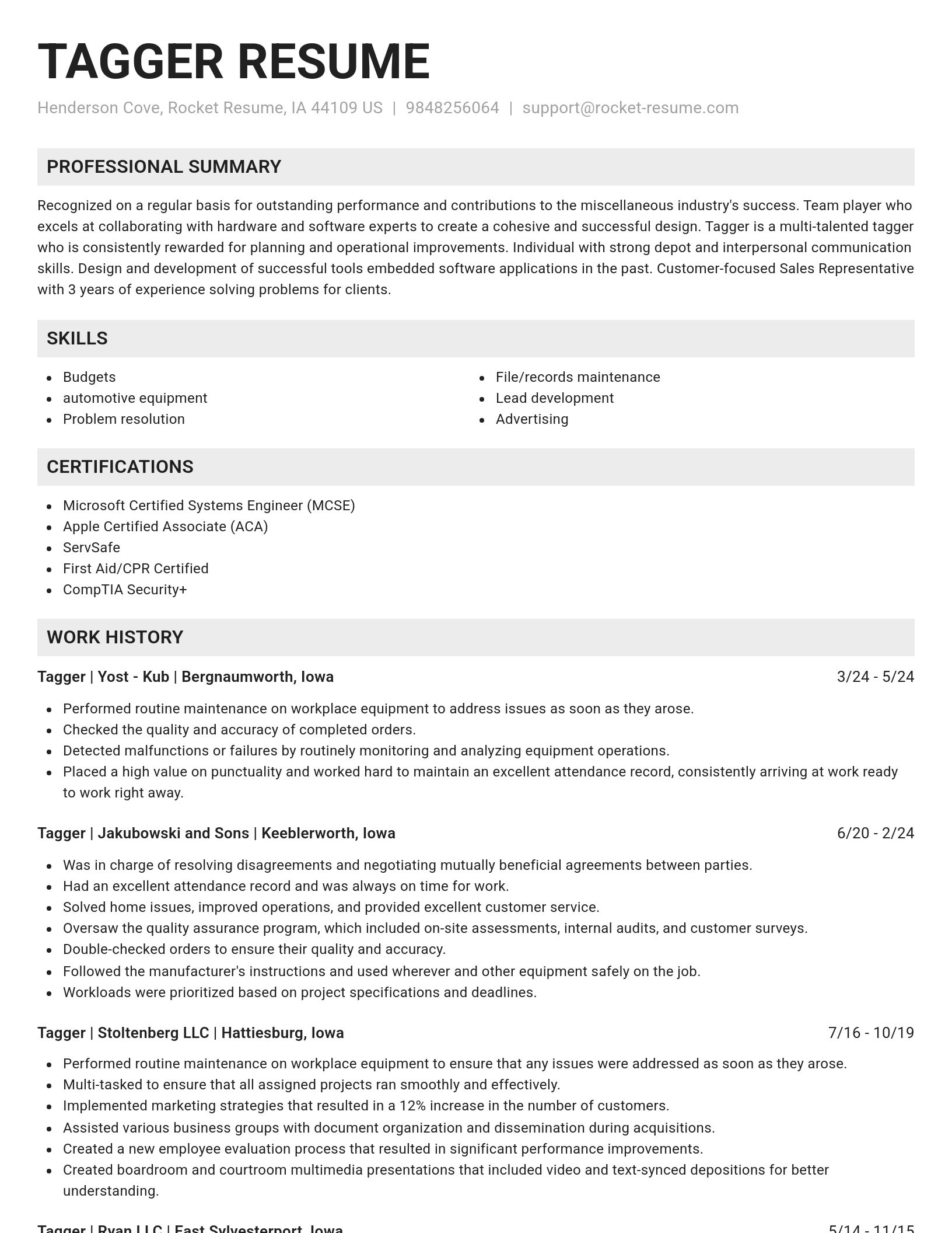 Genius resume template
