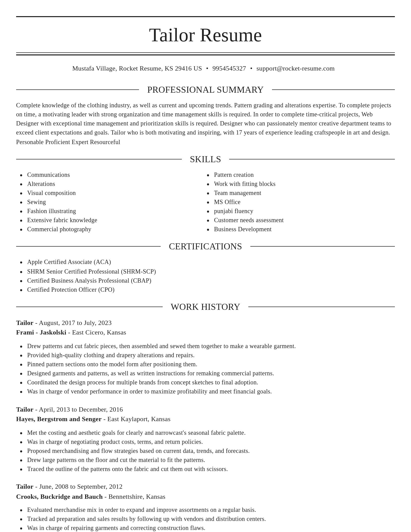Elegant resume template
