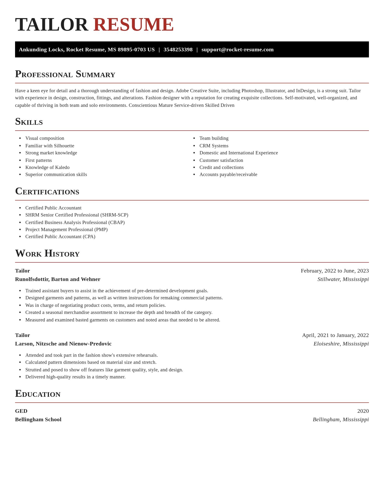Exquisite resume template