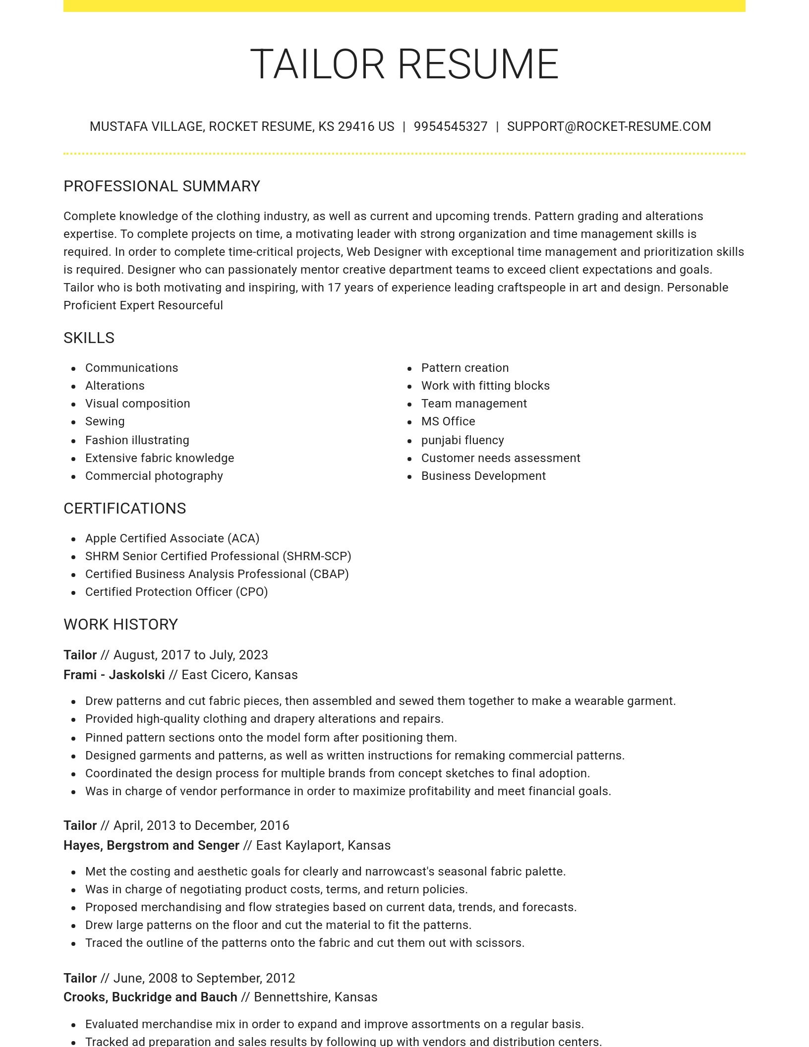 Grand resume template
