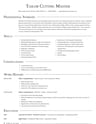 Tailor Cutting Master resume template