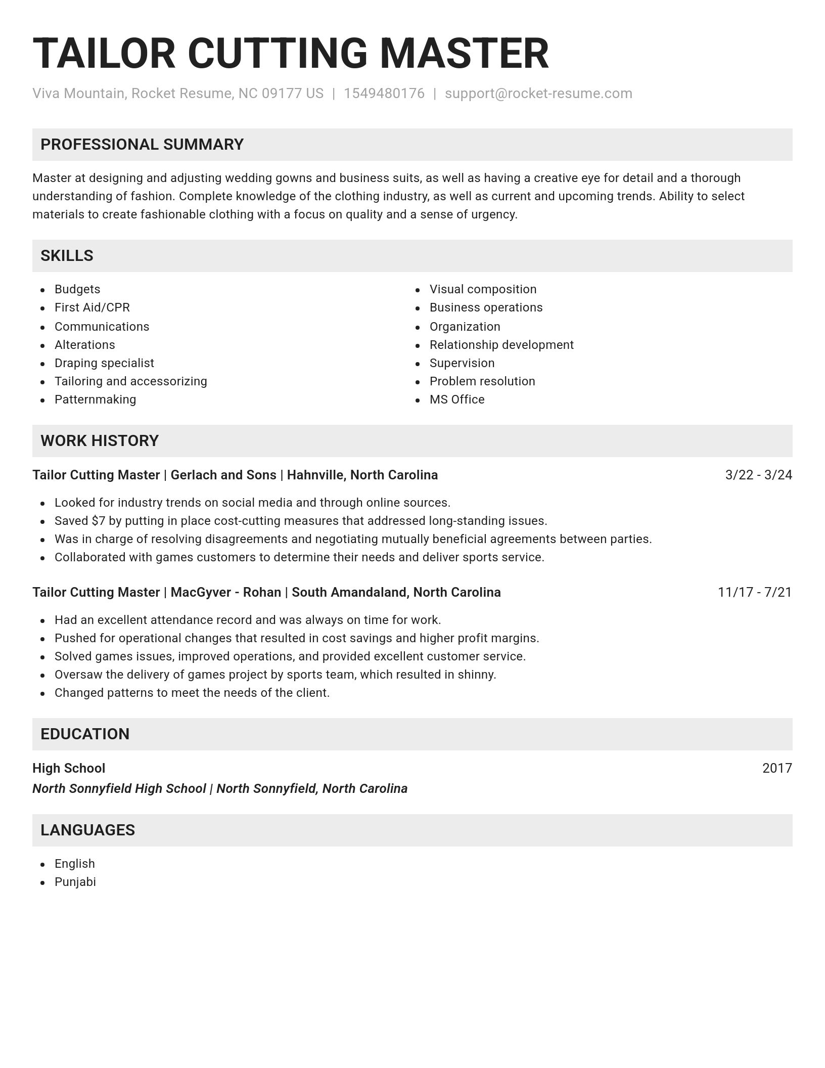 Genius resume template