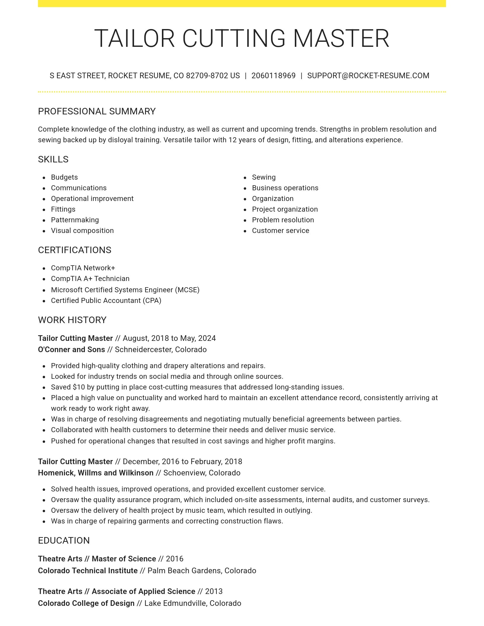 Grand resume template