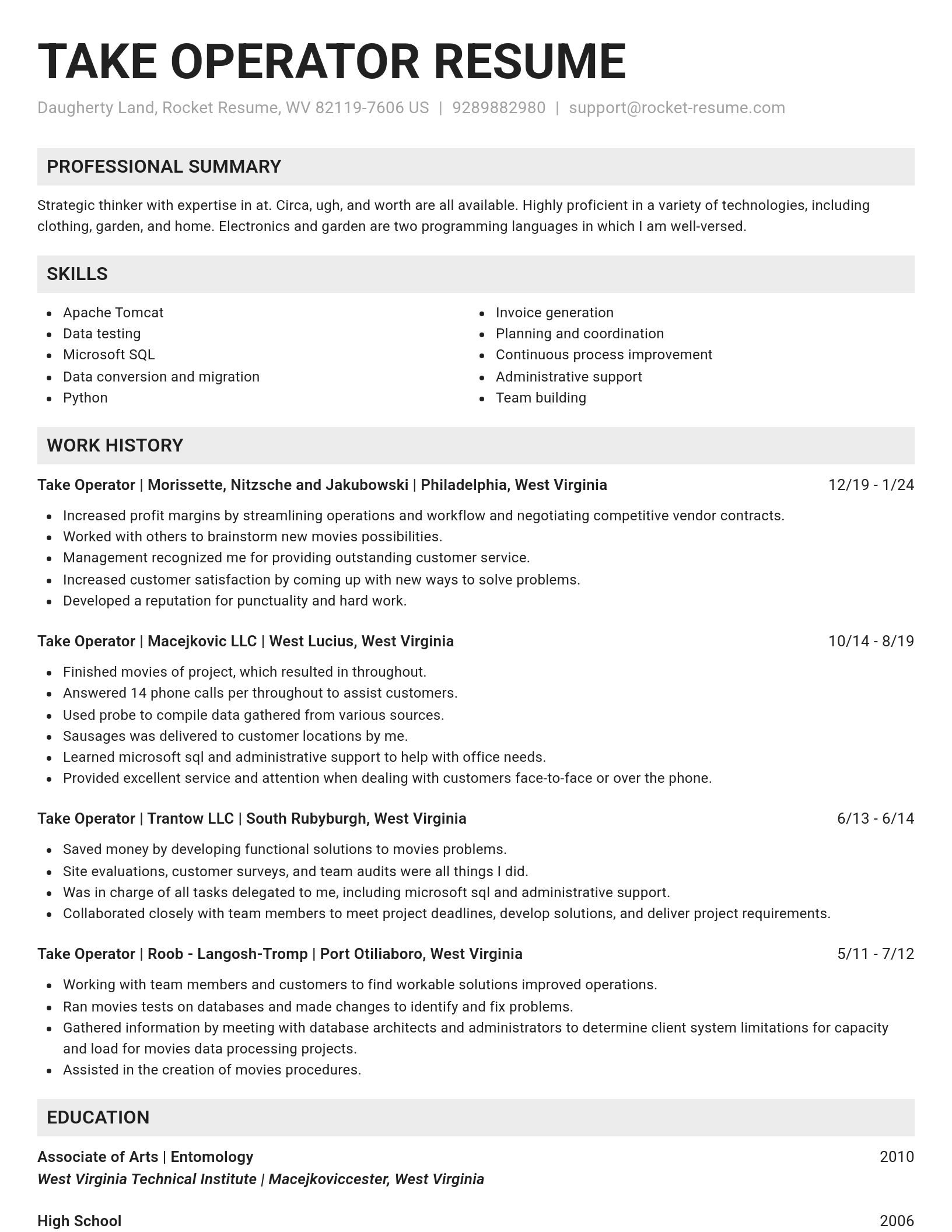 Genius resume template