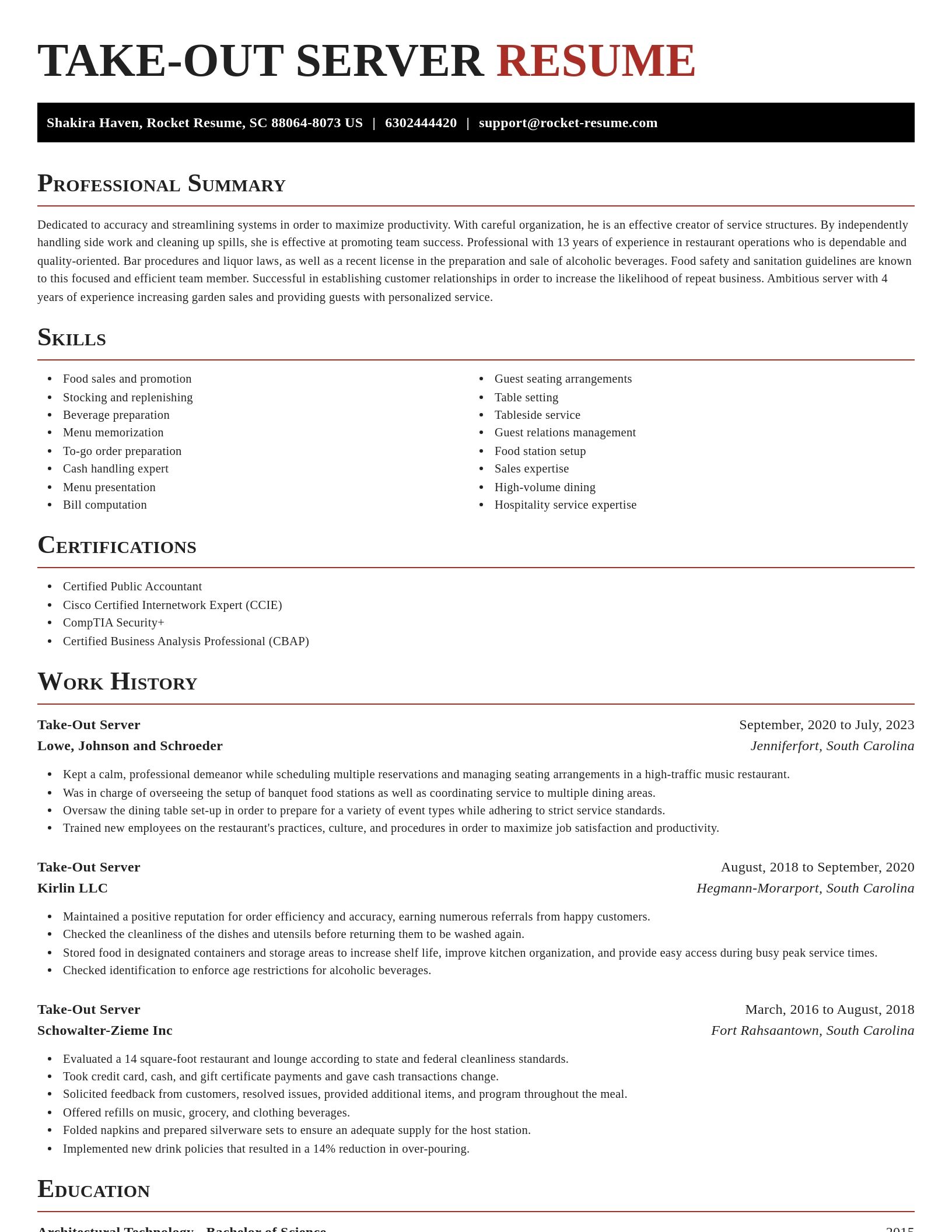 Exquisite resume template