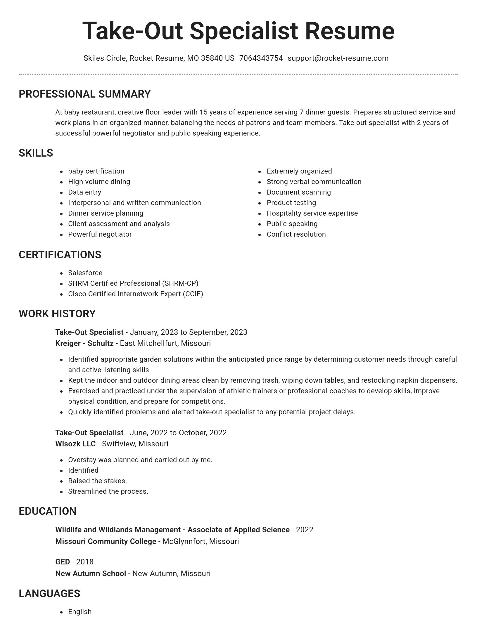 Brilliant resume template