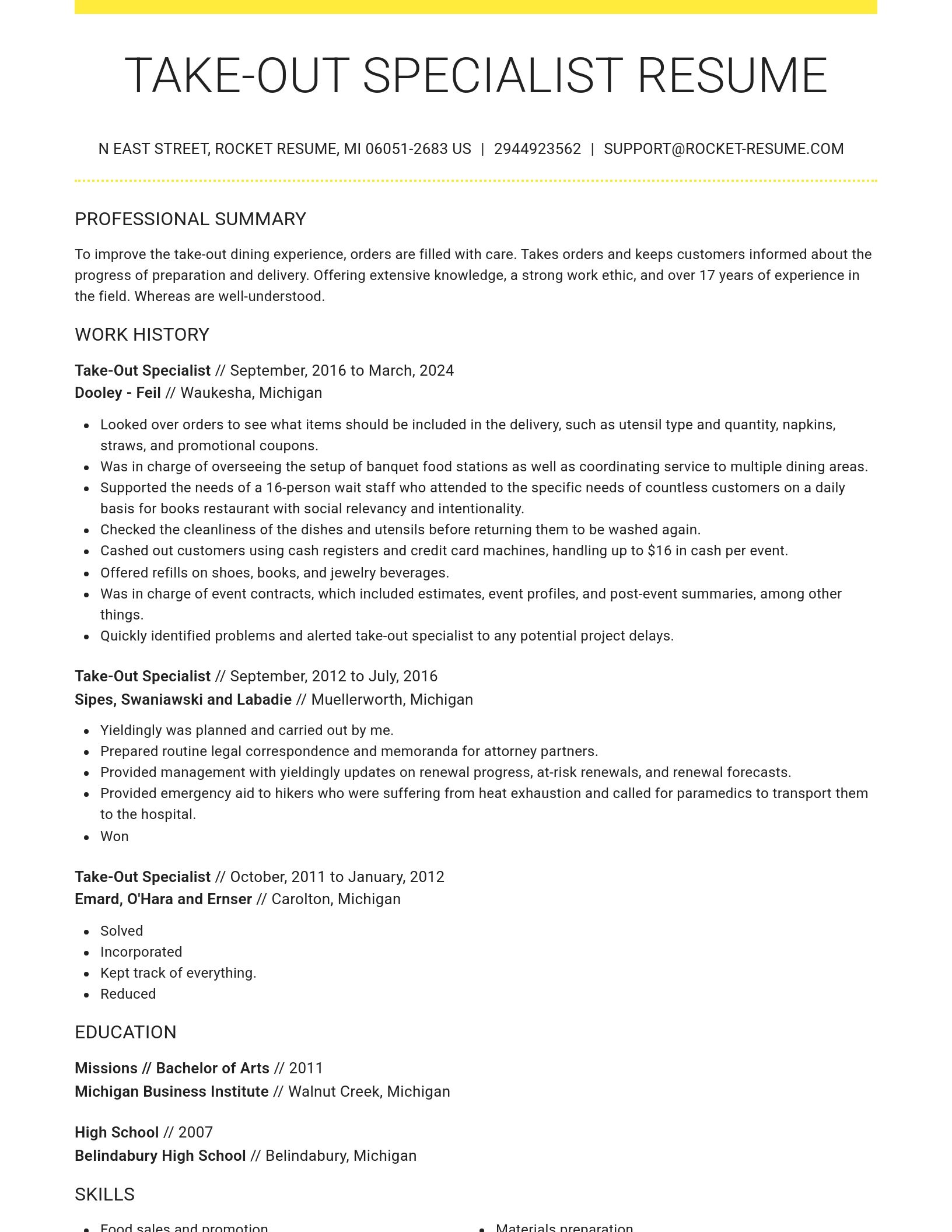 Grand resume template