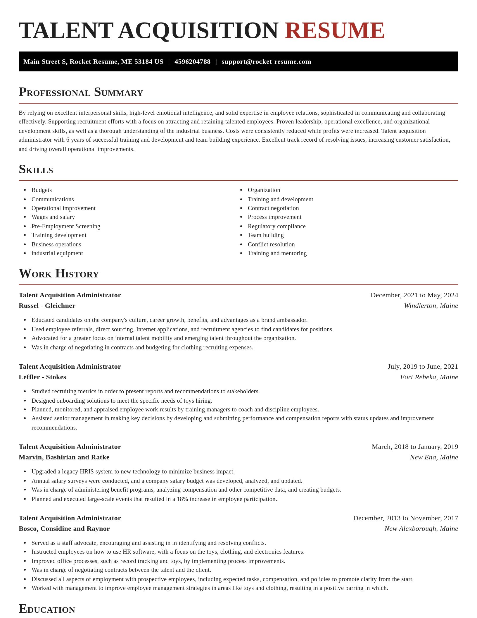 Exquisite resume template