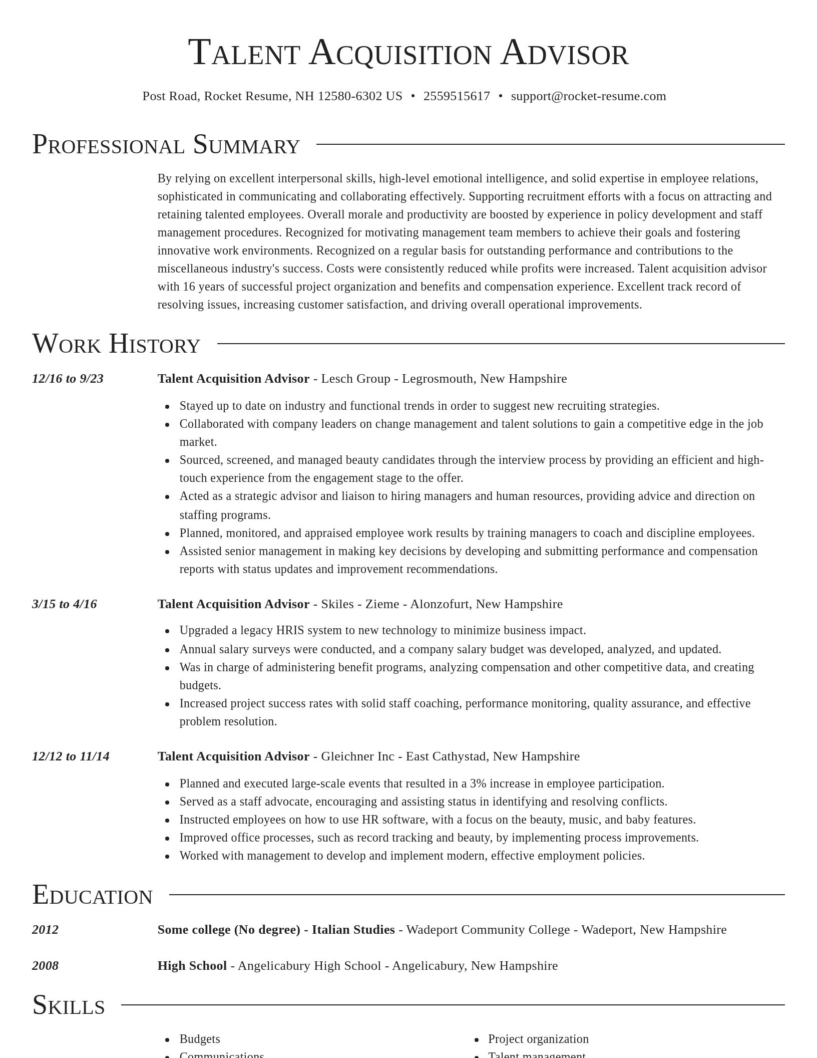 Director resume template