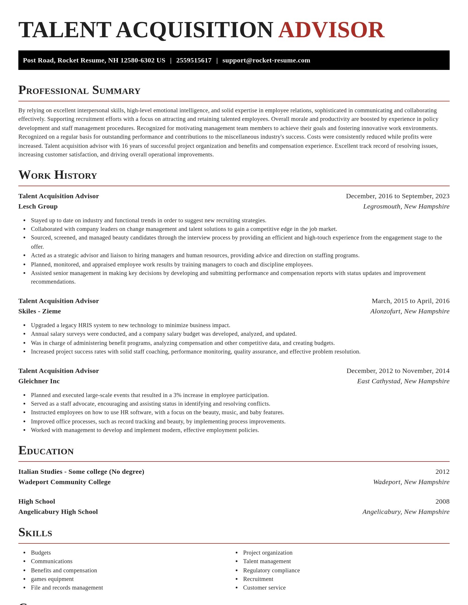Exquisite resume template