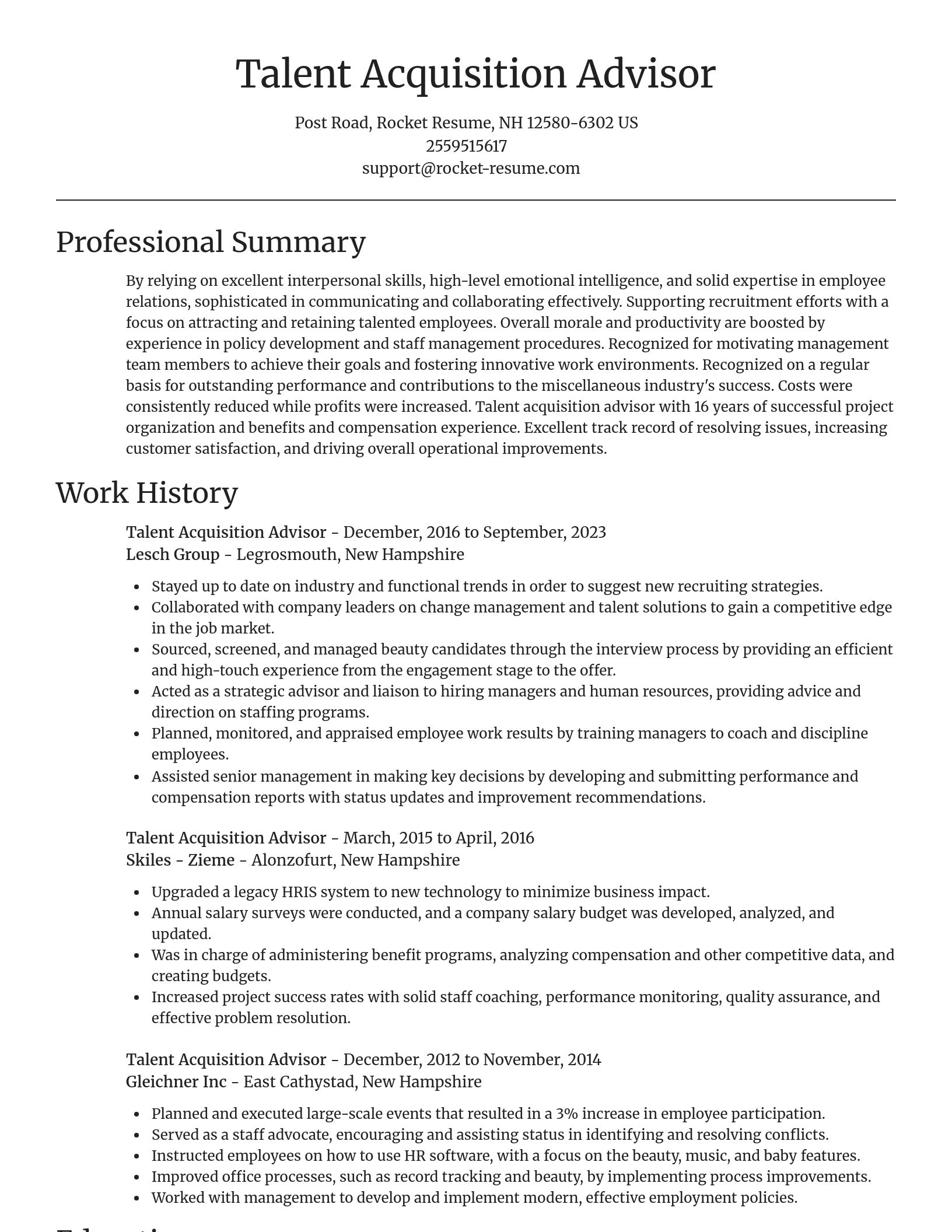 Focal Point resume template
