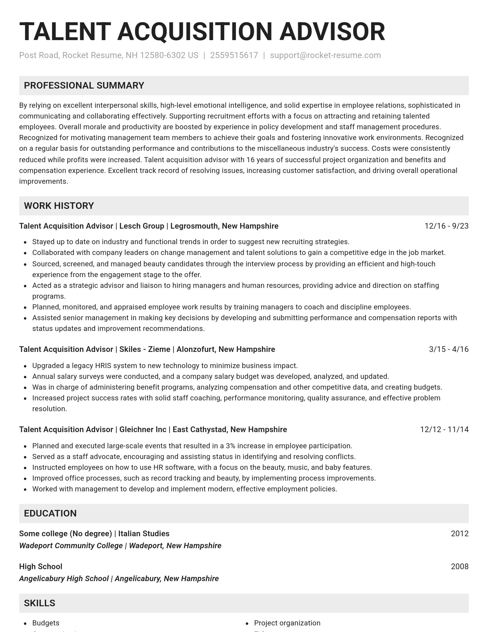 Genius resume template