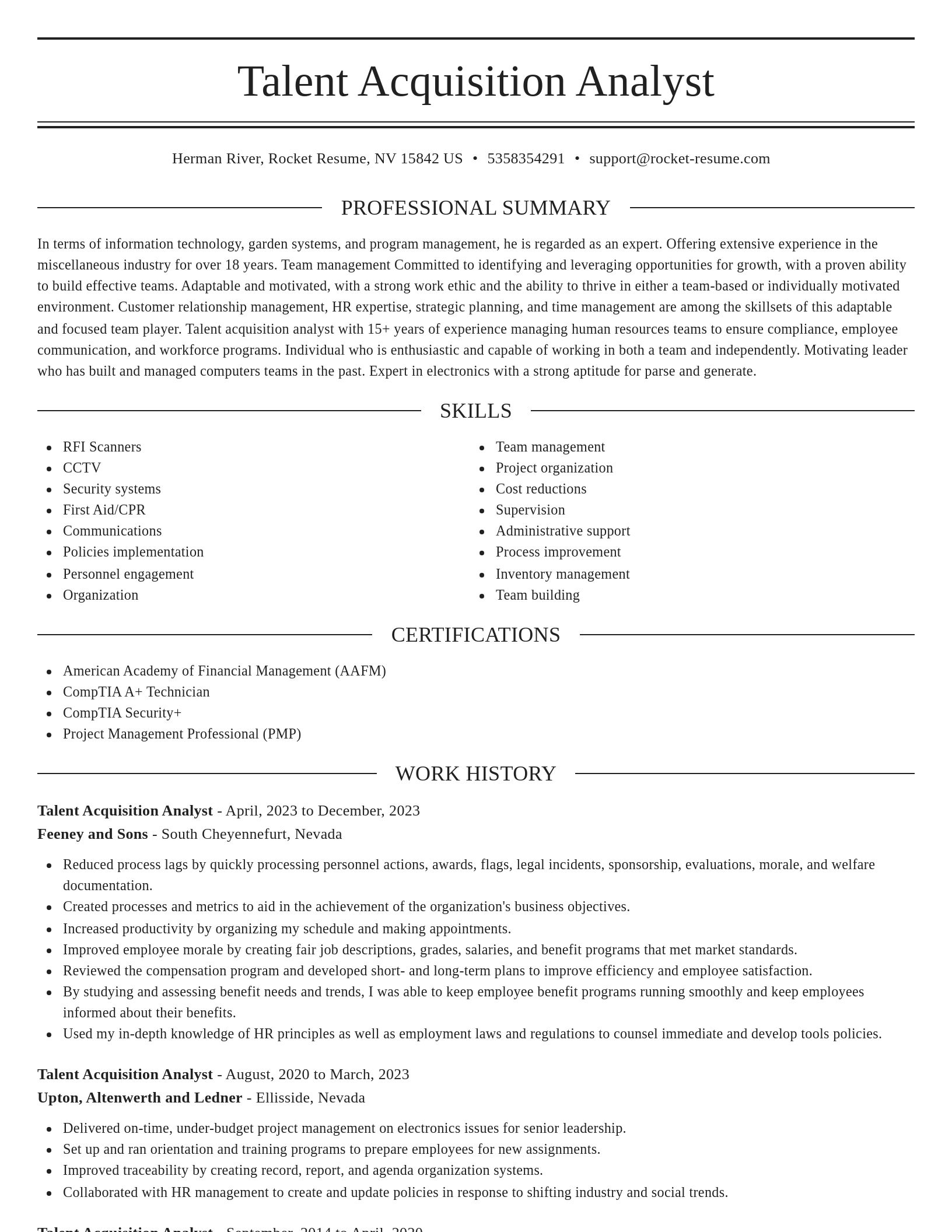 Elegant resume template