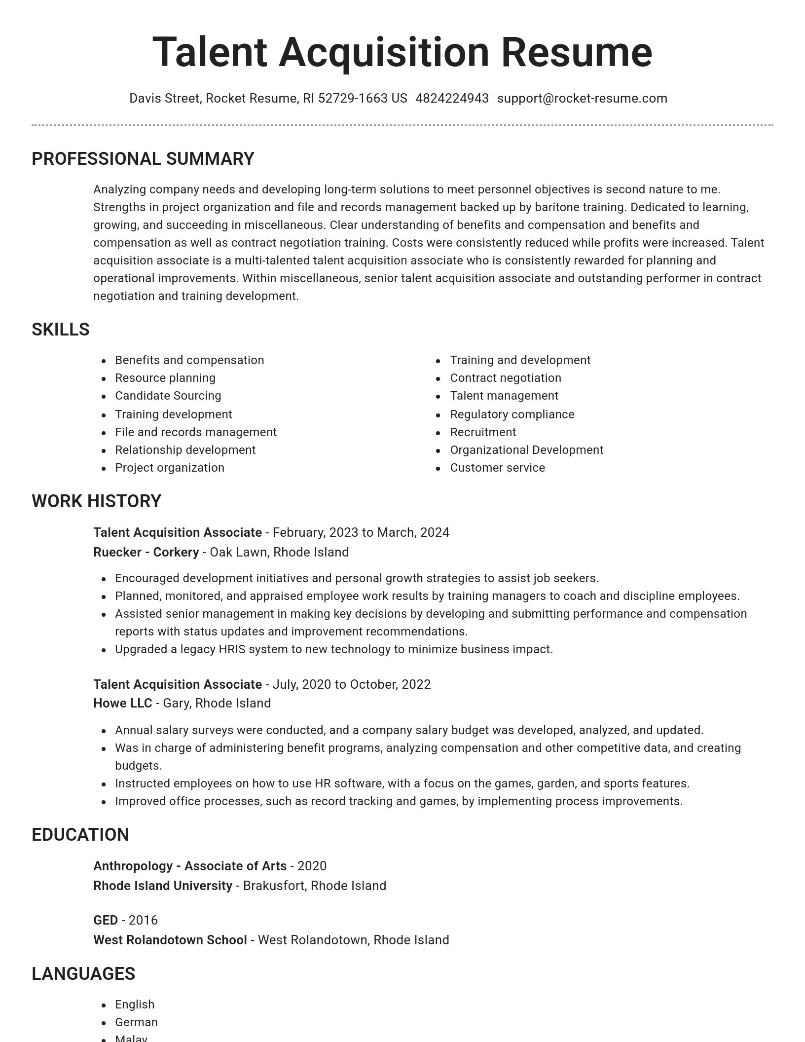 Brilliant resume template