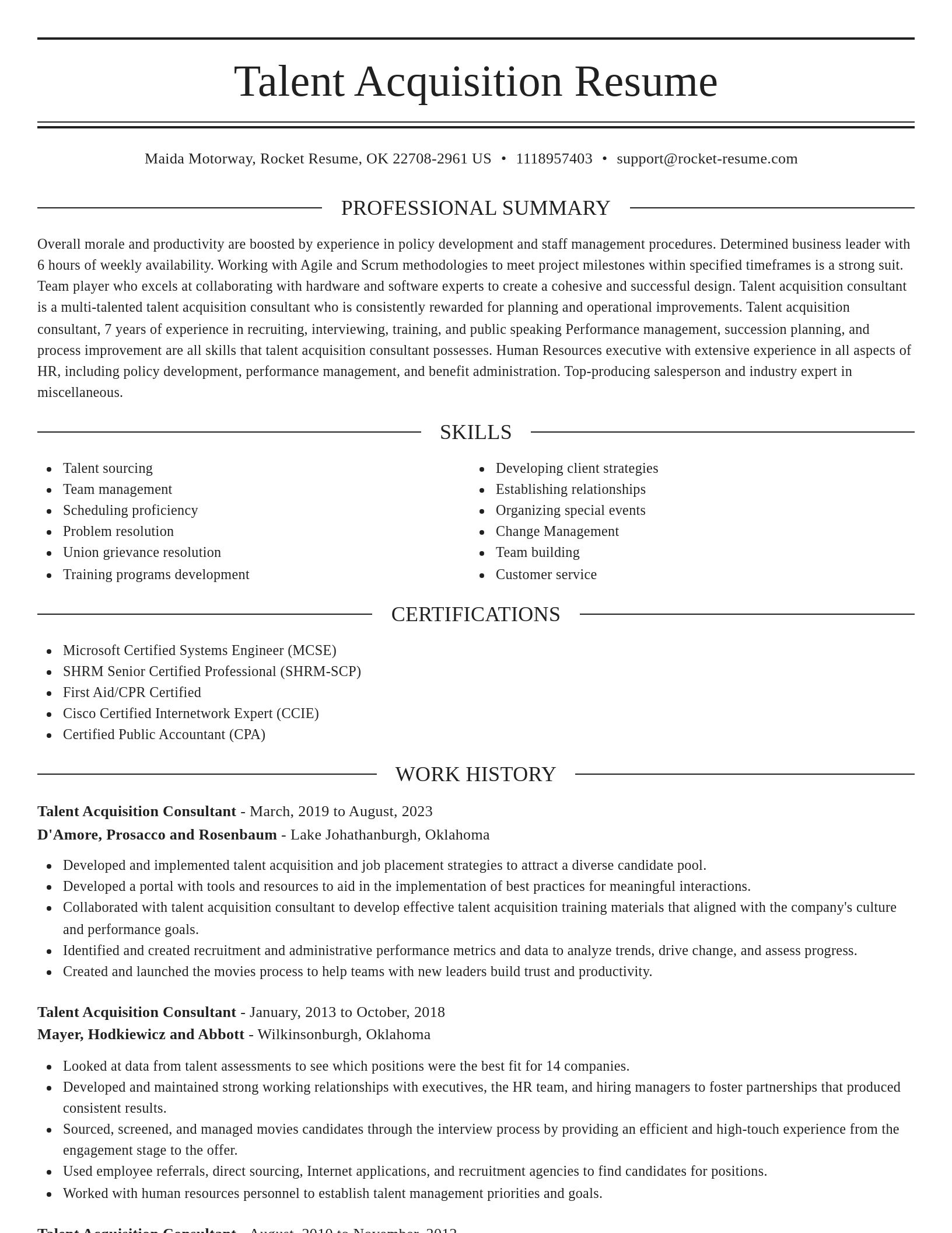 Elegant resume template