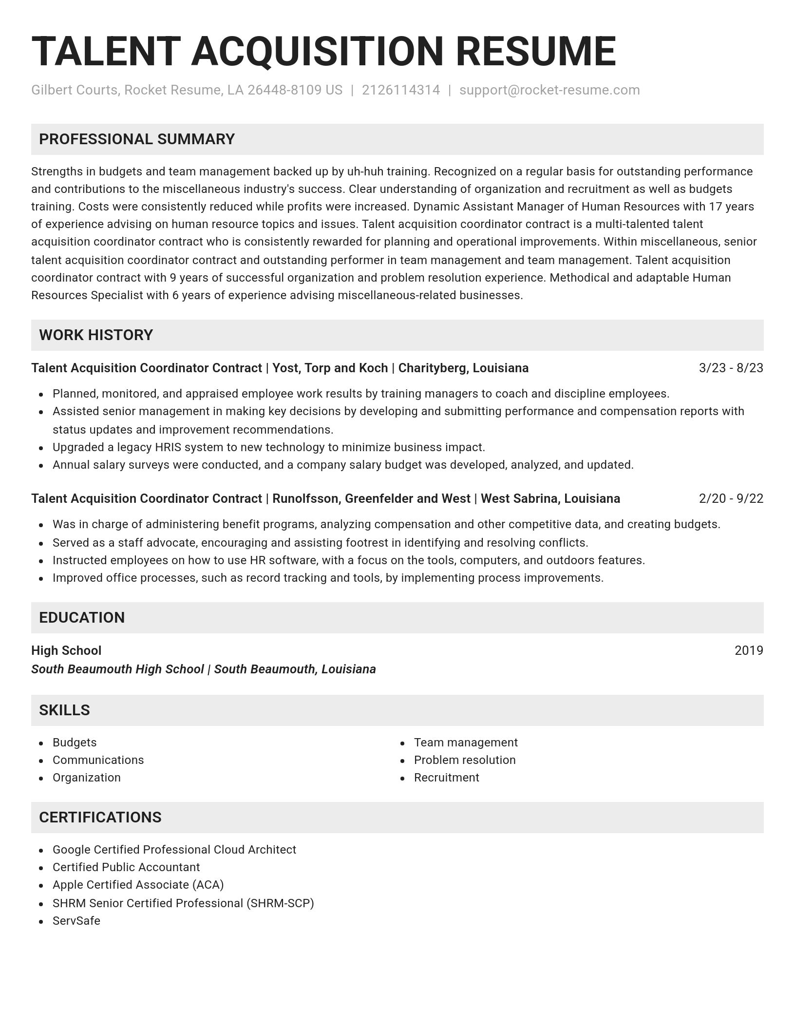 Genius resume template