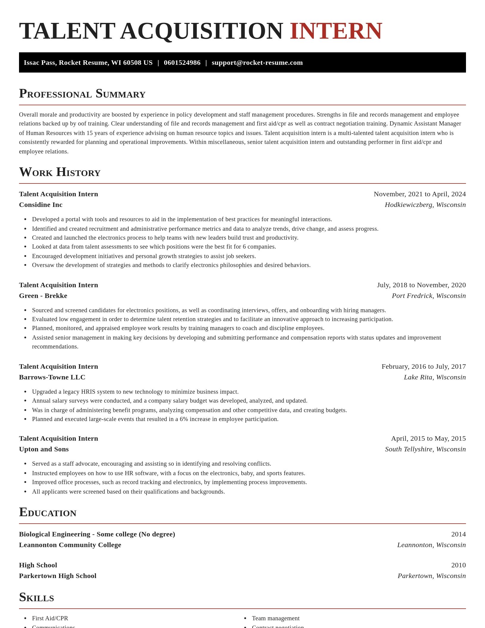 Exquisite resume template