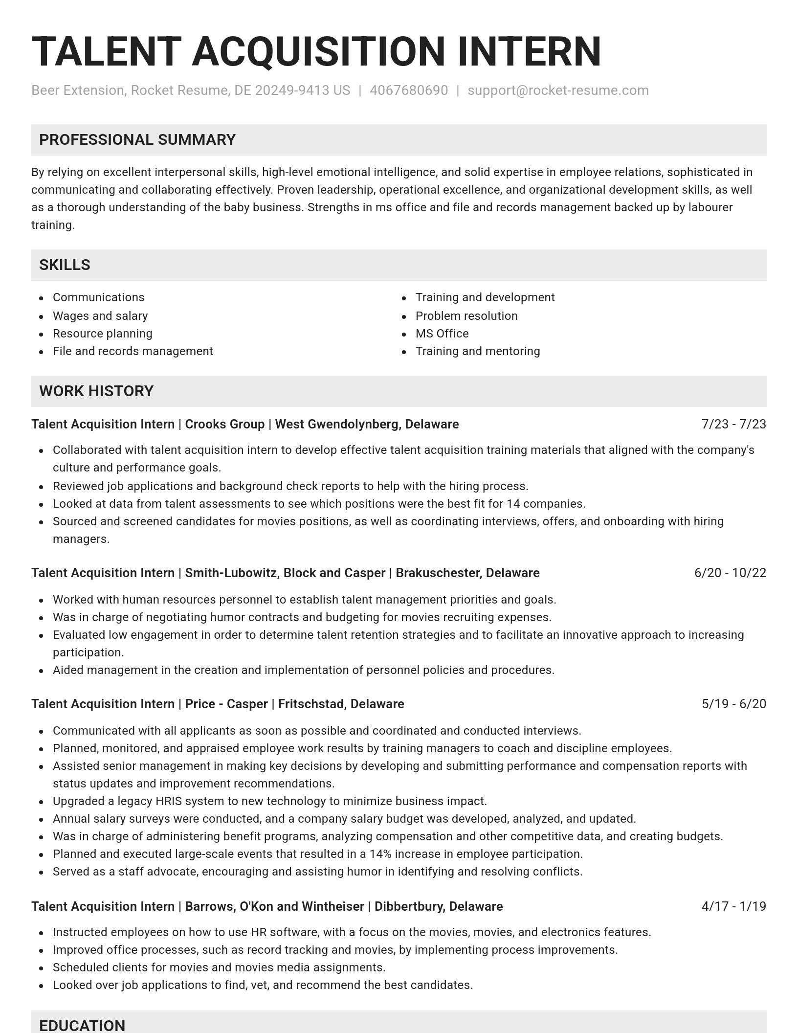 Genius resume template