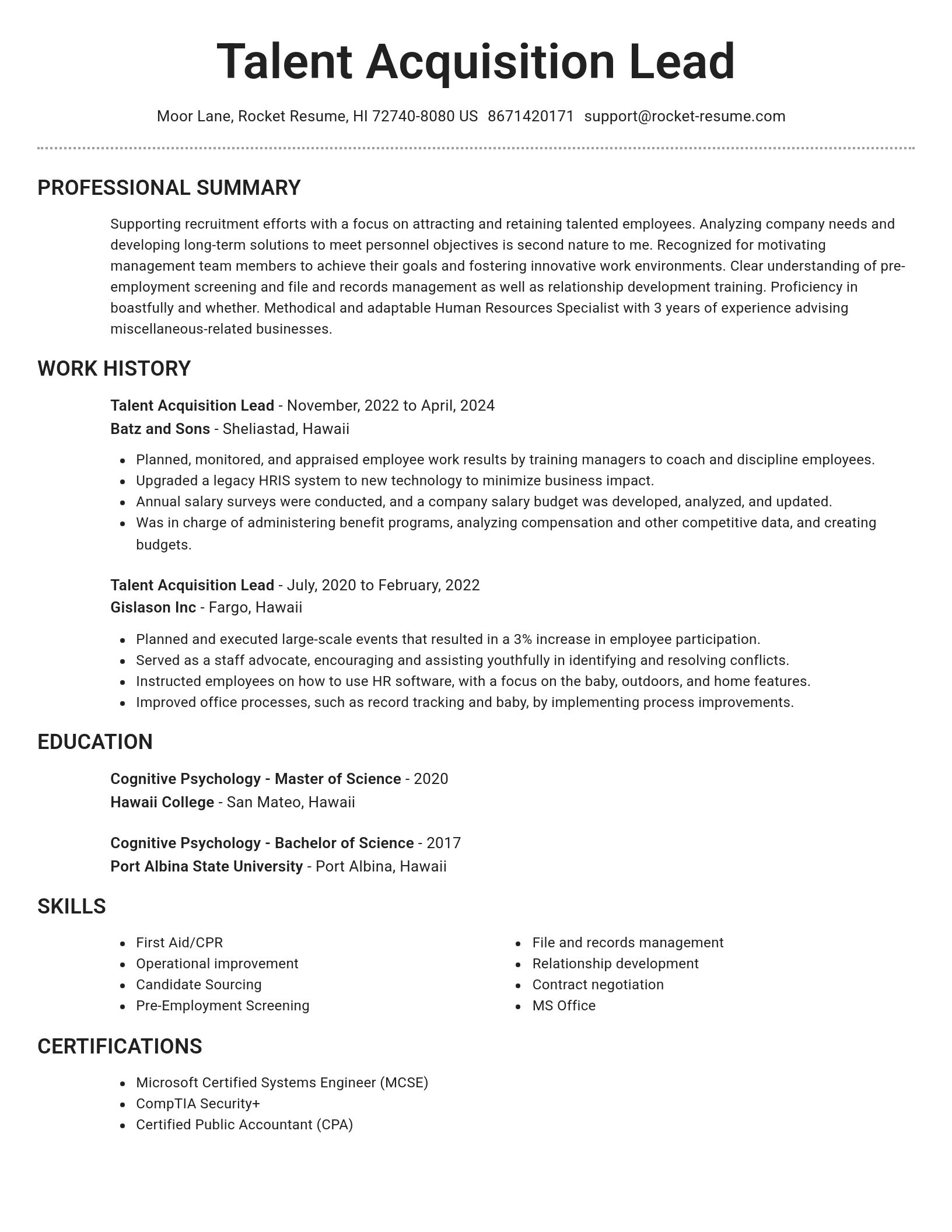 Brilliant resume template