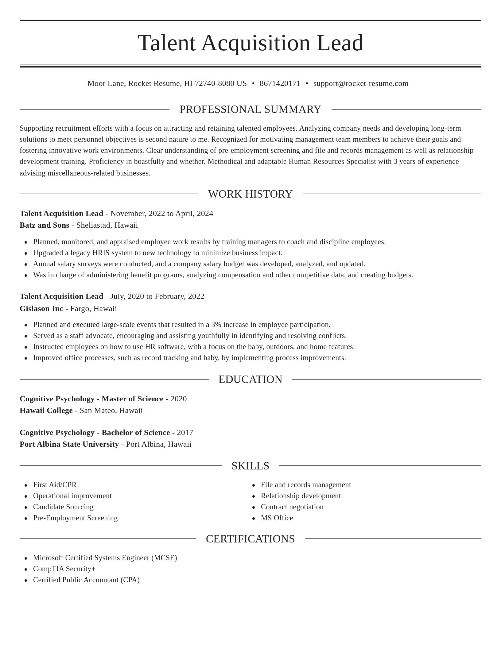 Elegant resume template