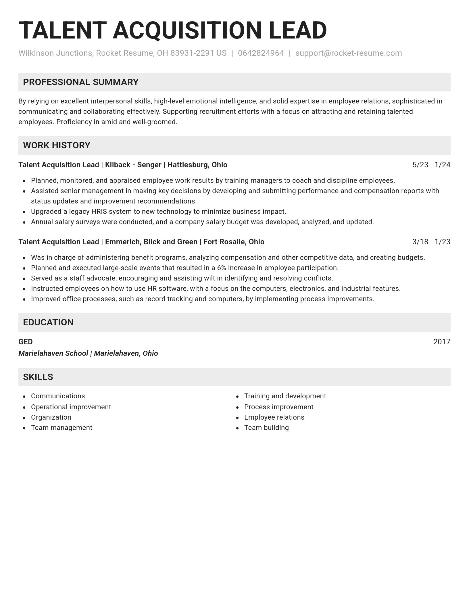 Genius resume template