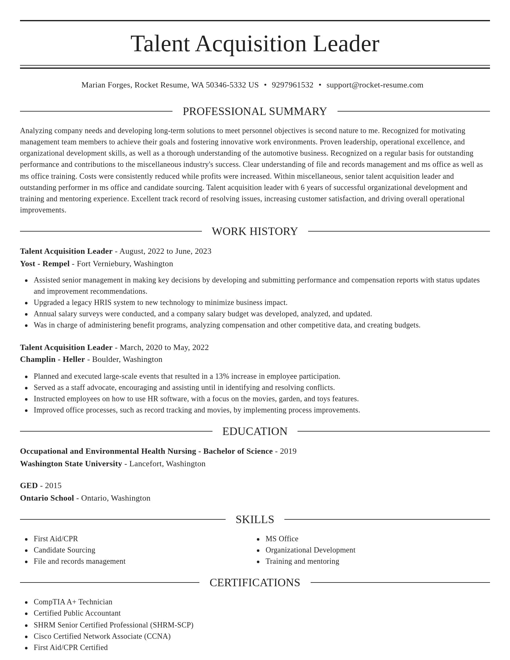 Elegant resume template
