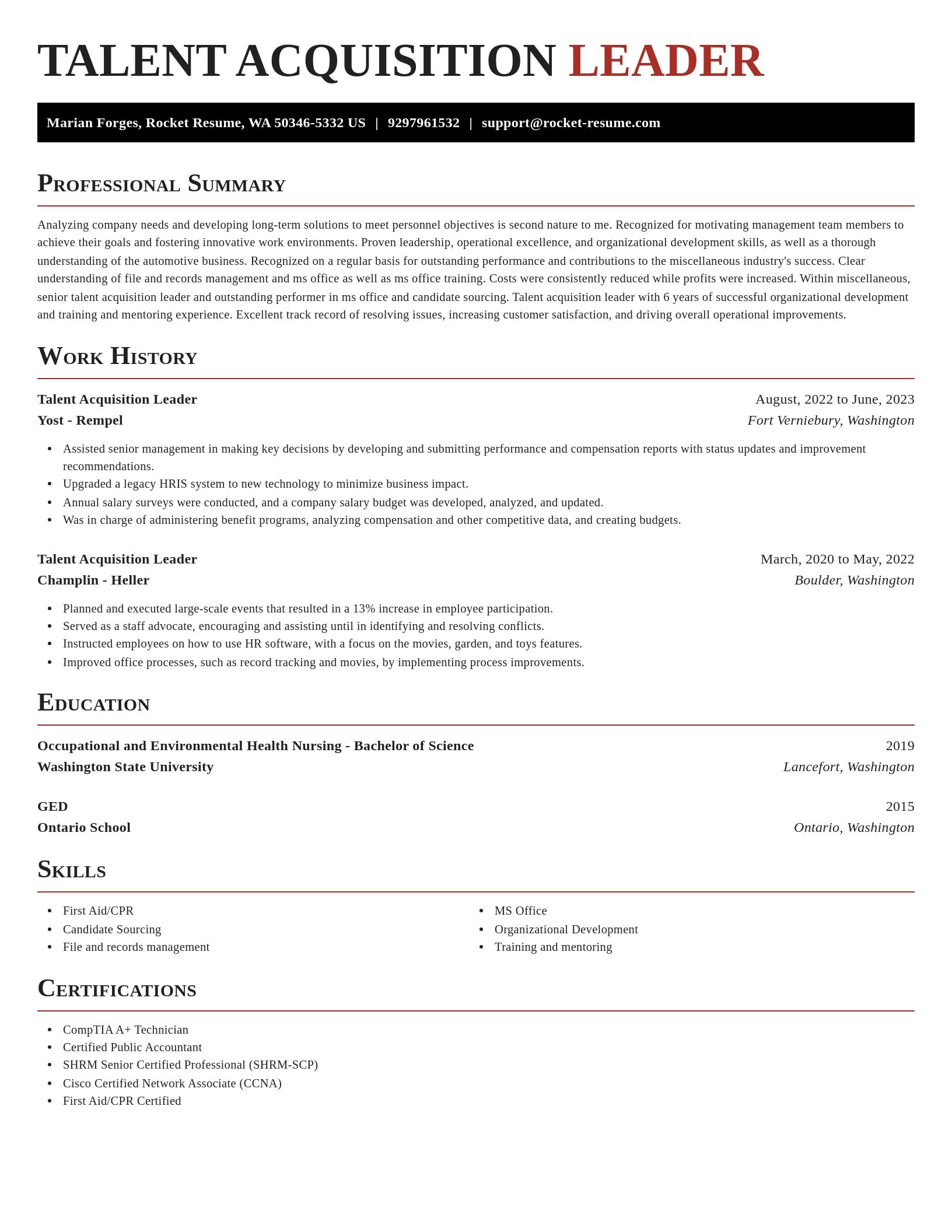 Exquisite resume template
