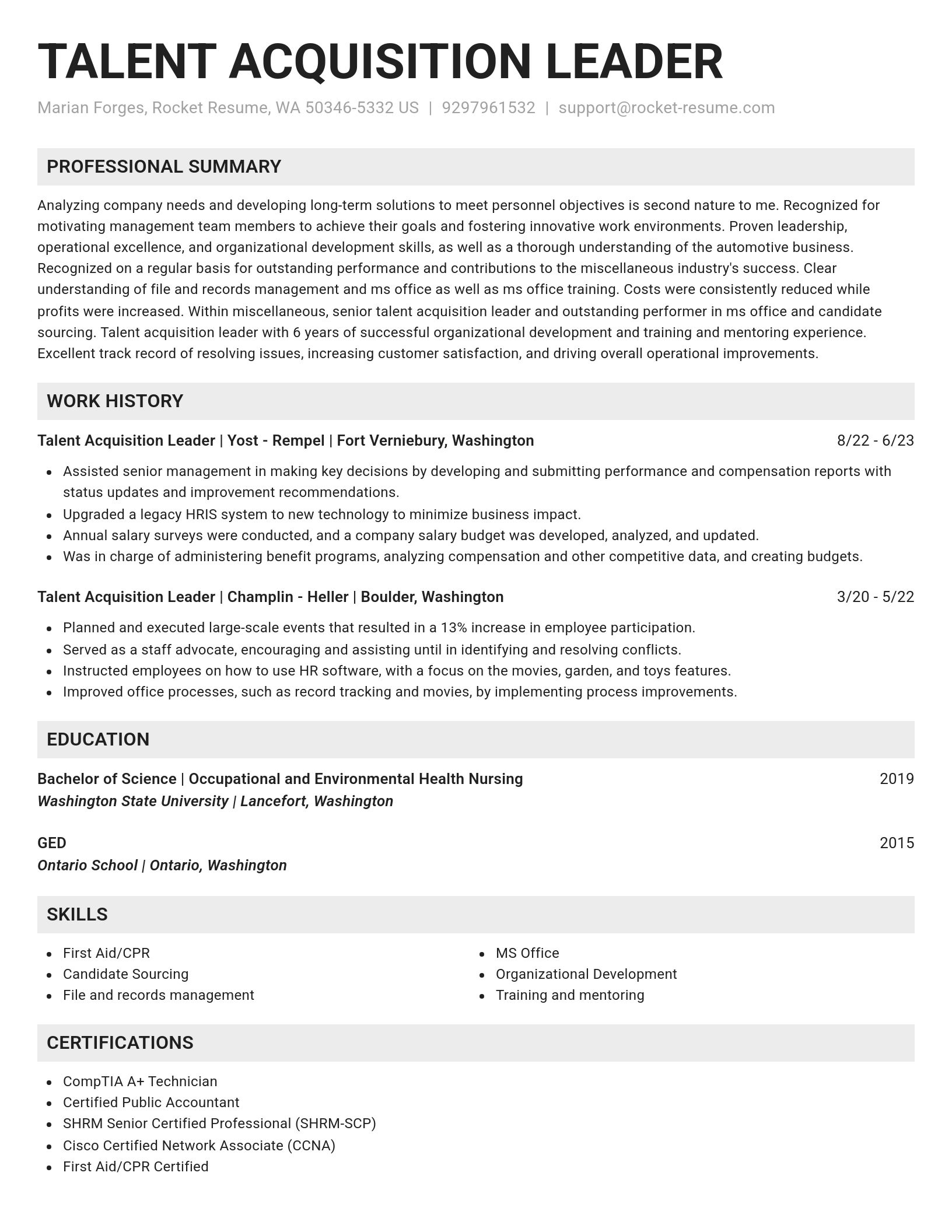 Genius resume template