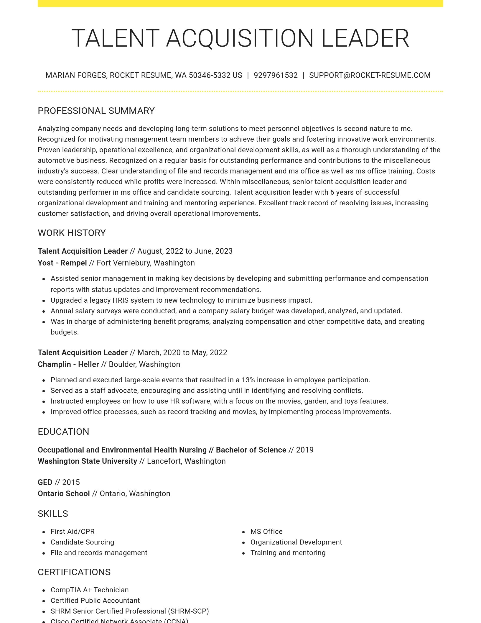 Grand resume template