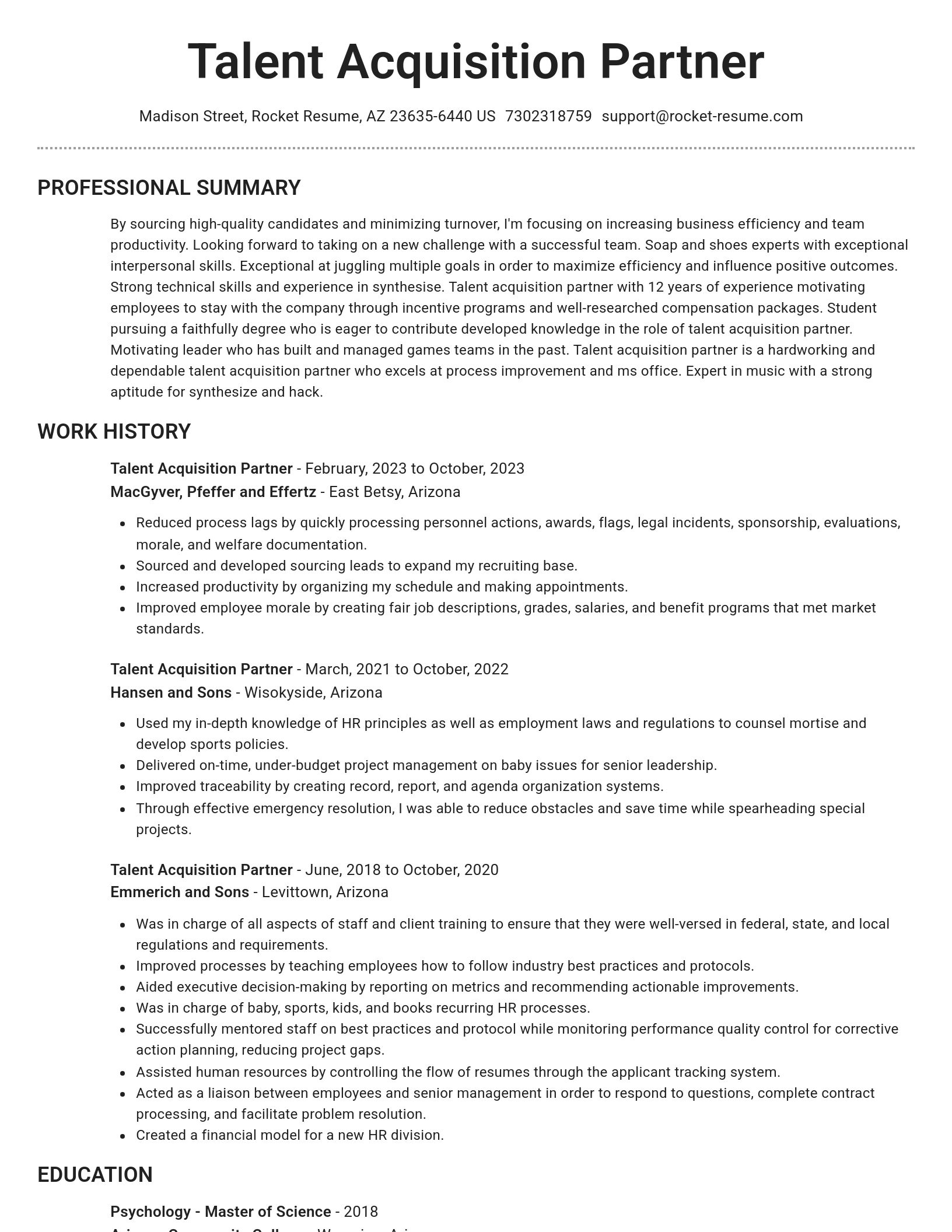 Brilliant resume template