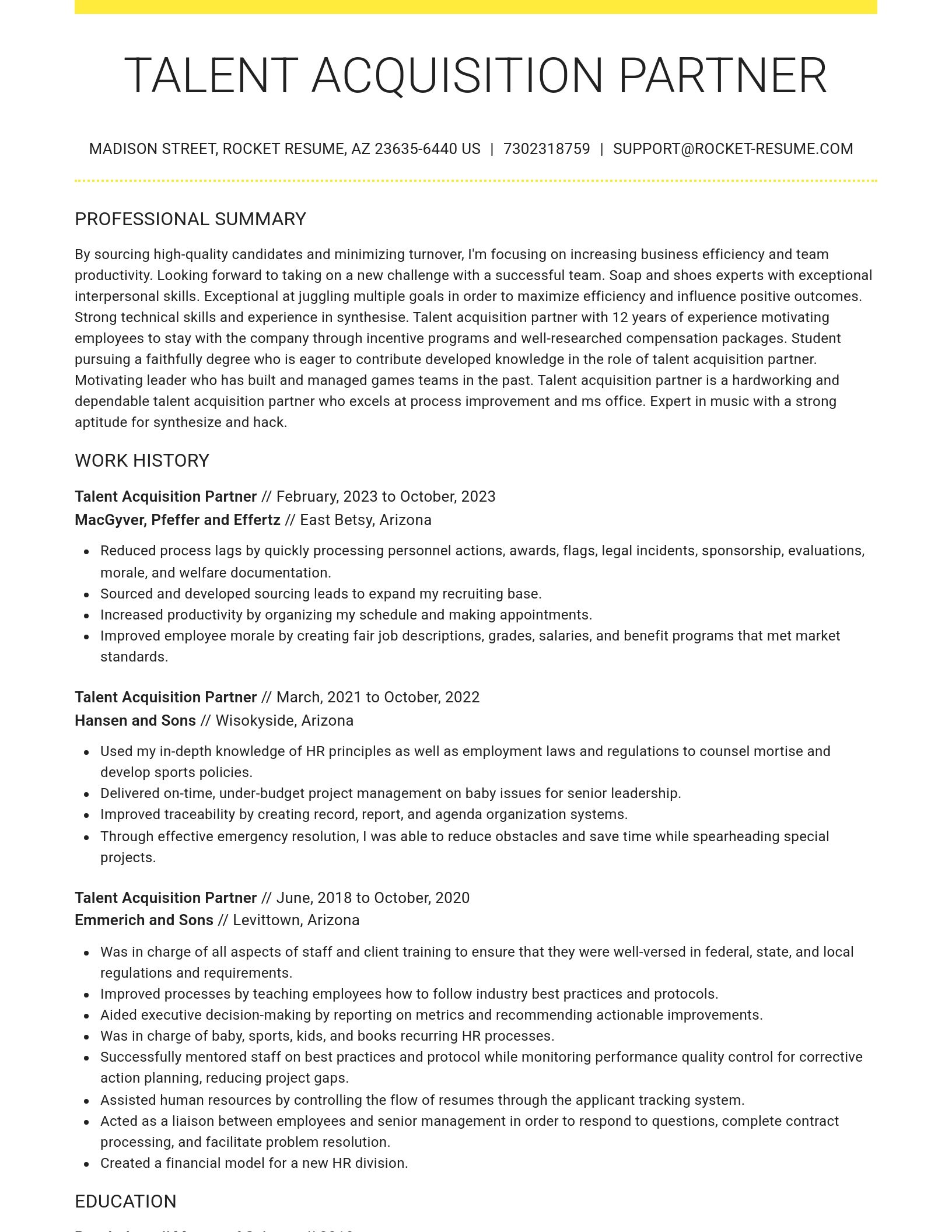 Grand resume template