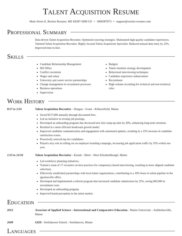 Director resume template