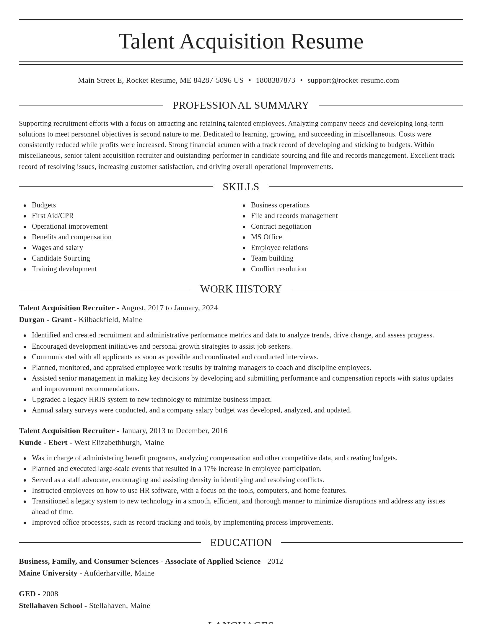 Elegant resume template