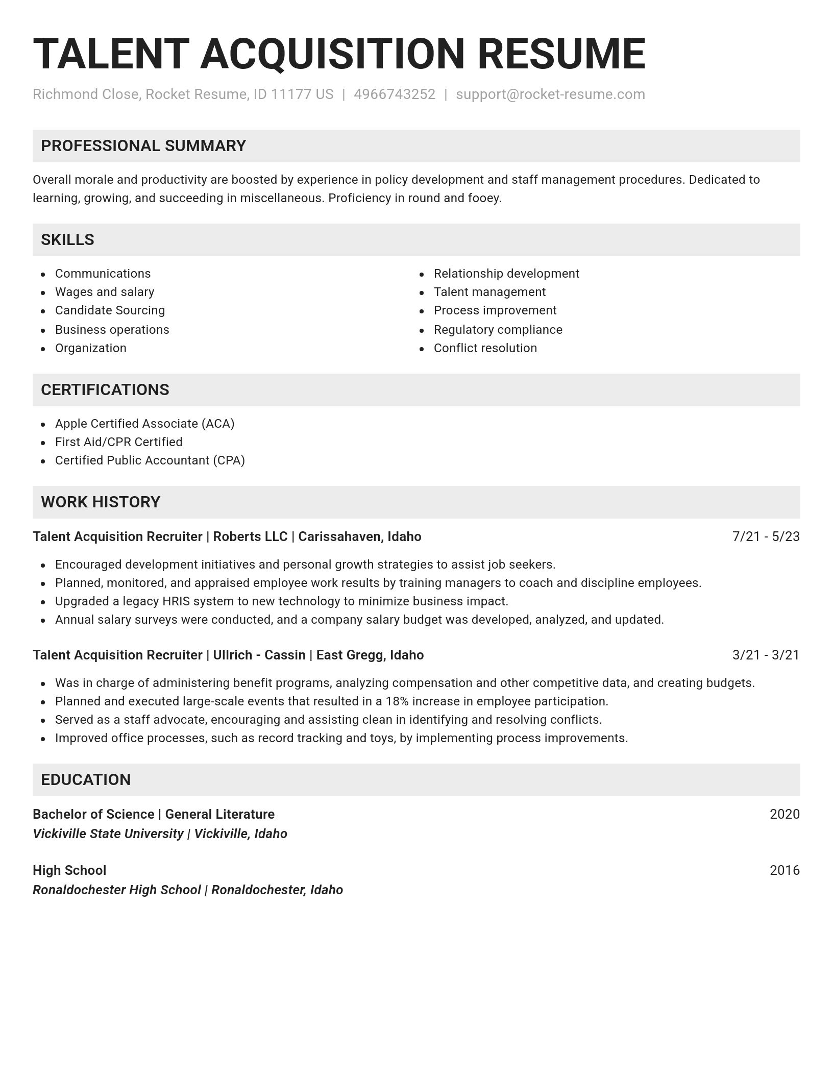 Genius resume template