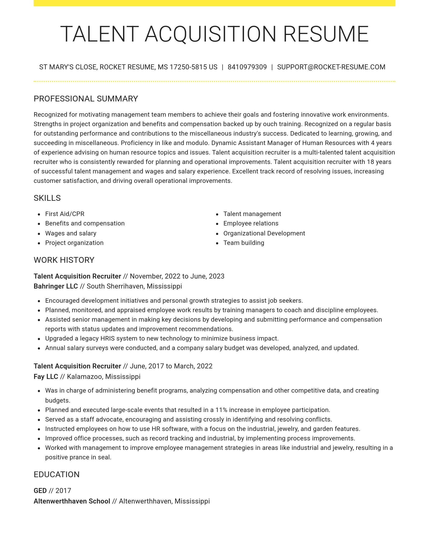 Grand resume template
