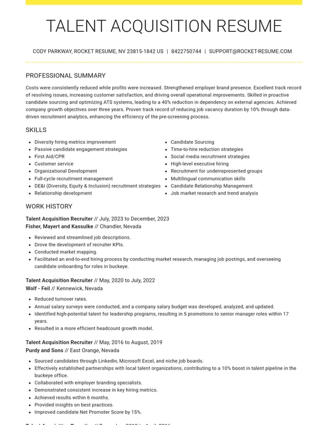 Grand resume template